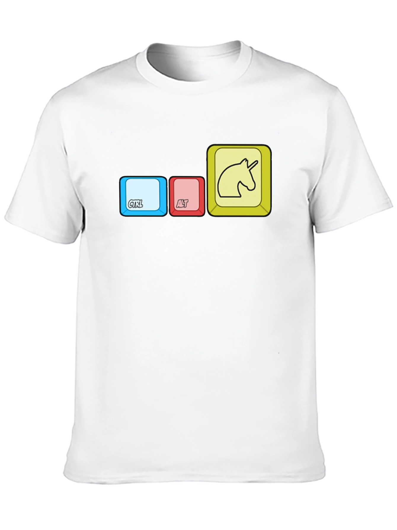 Ctrl+Alt+Unicorn Black Graphic Tee