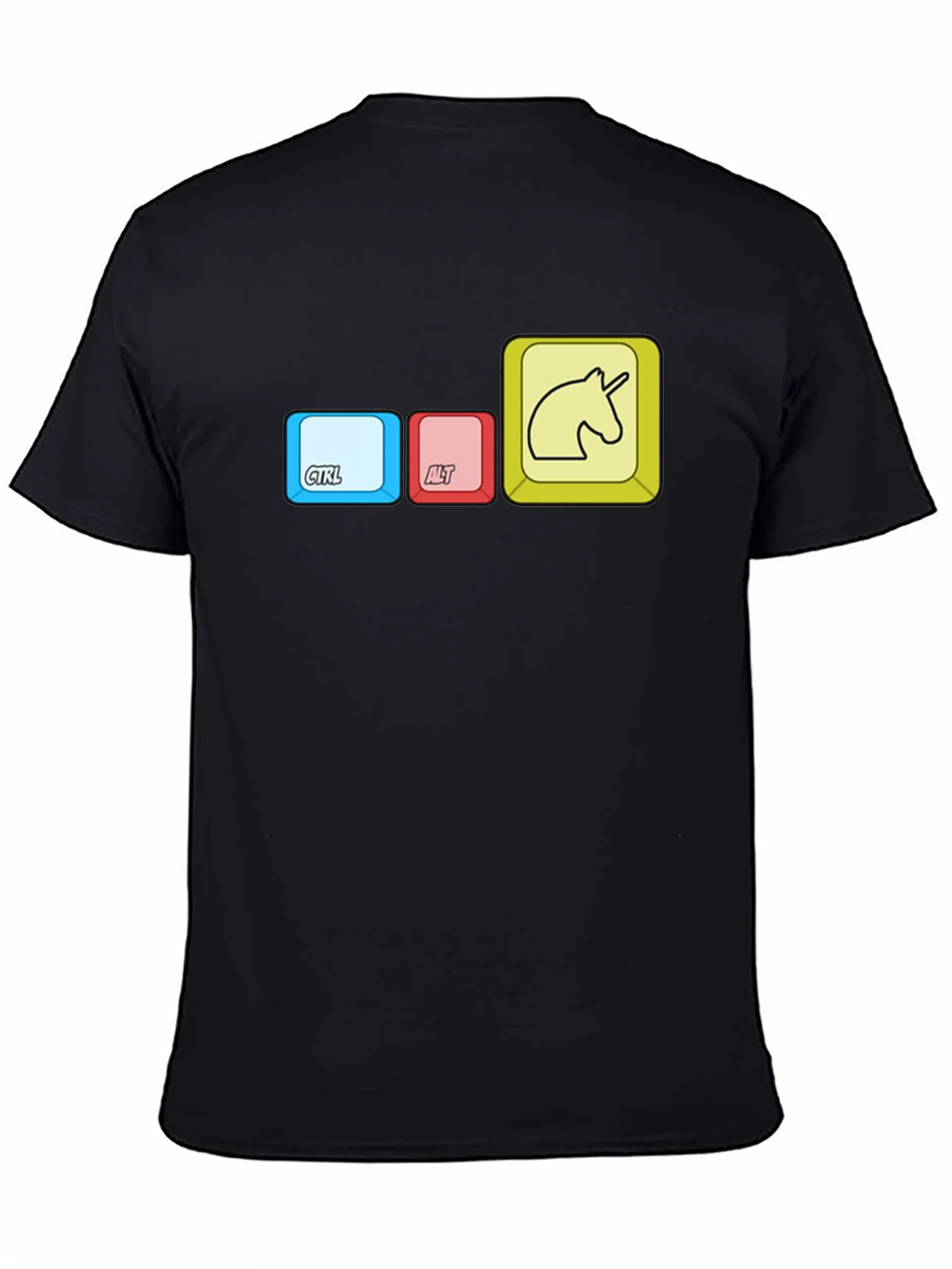 Ctrl+Alt+Unicorn Black Graphic Tee