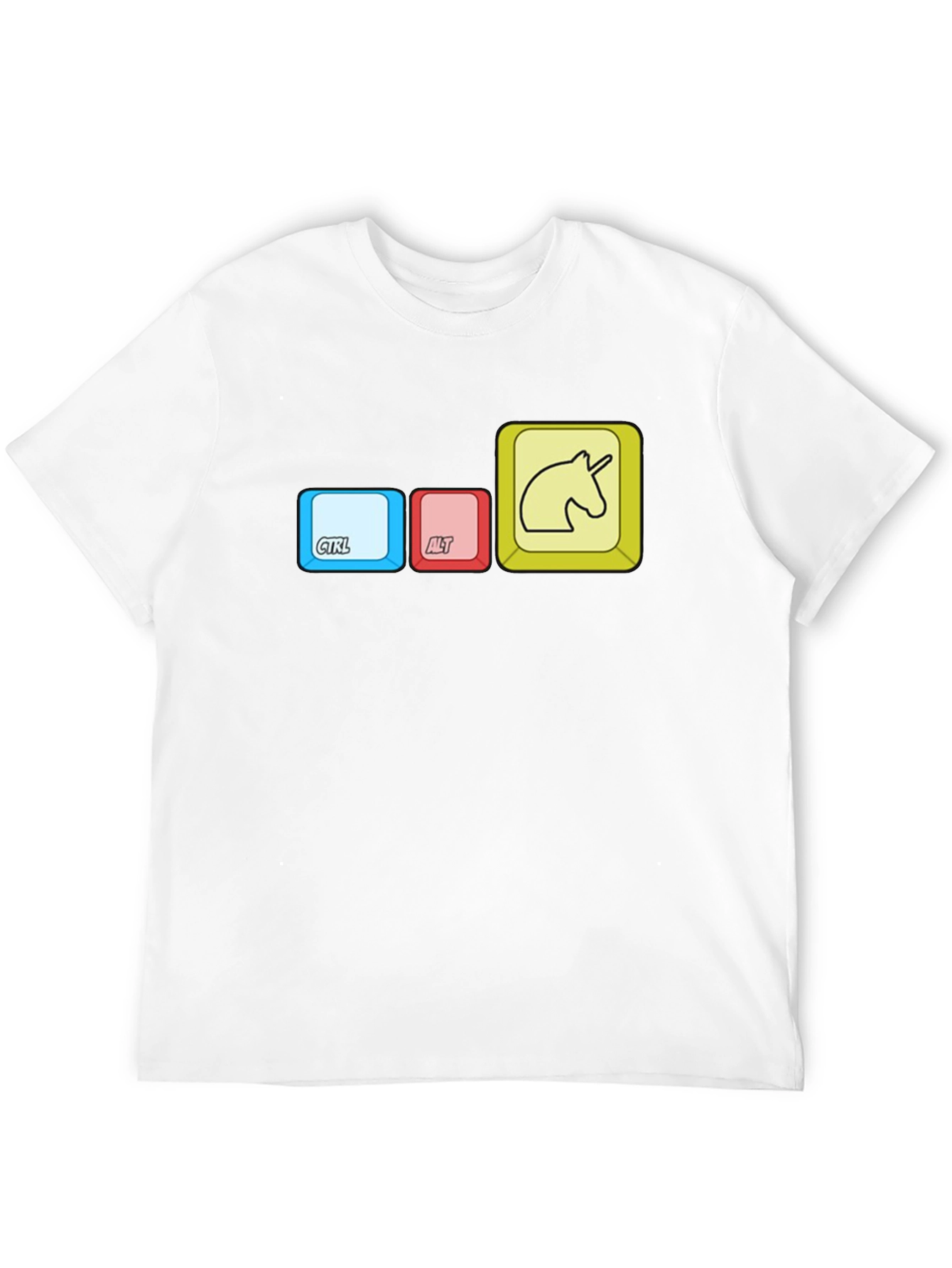 Ctrl+Alt+Unicorn Black Graphic Tee