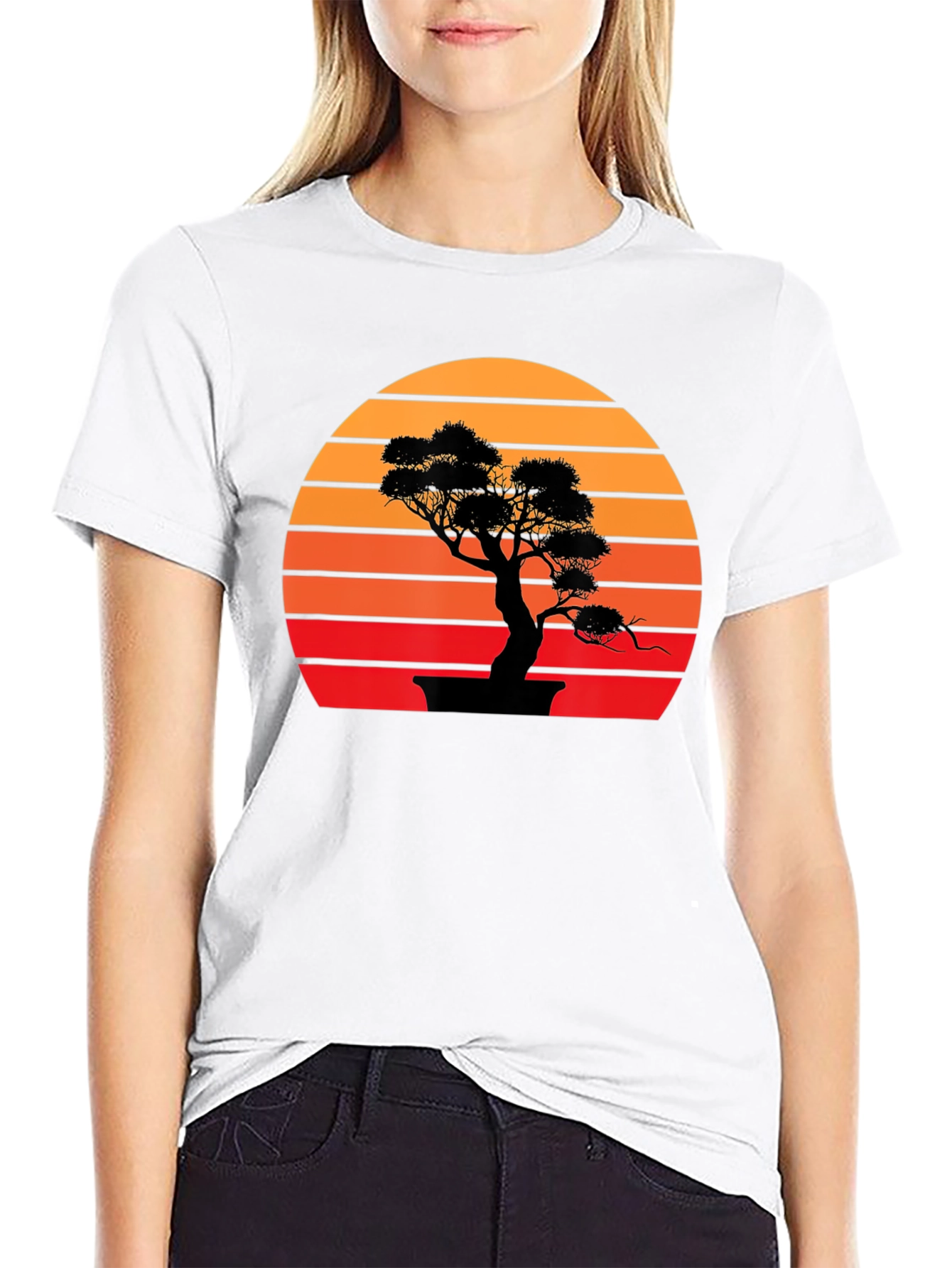 Bonsai Sunset Graphic Tee - Stylish Casual Wear