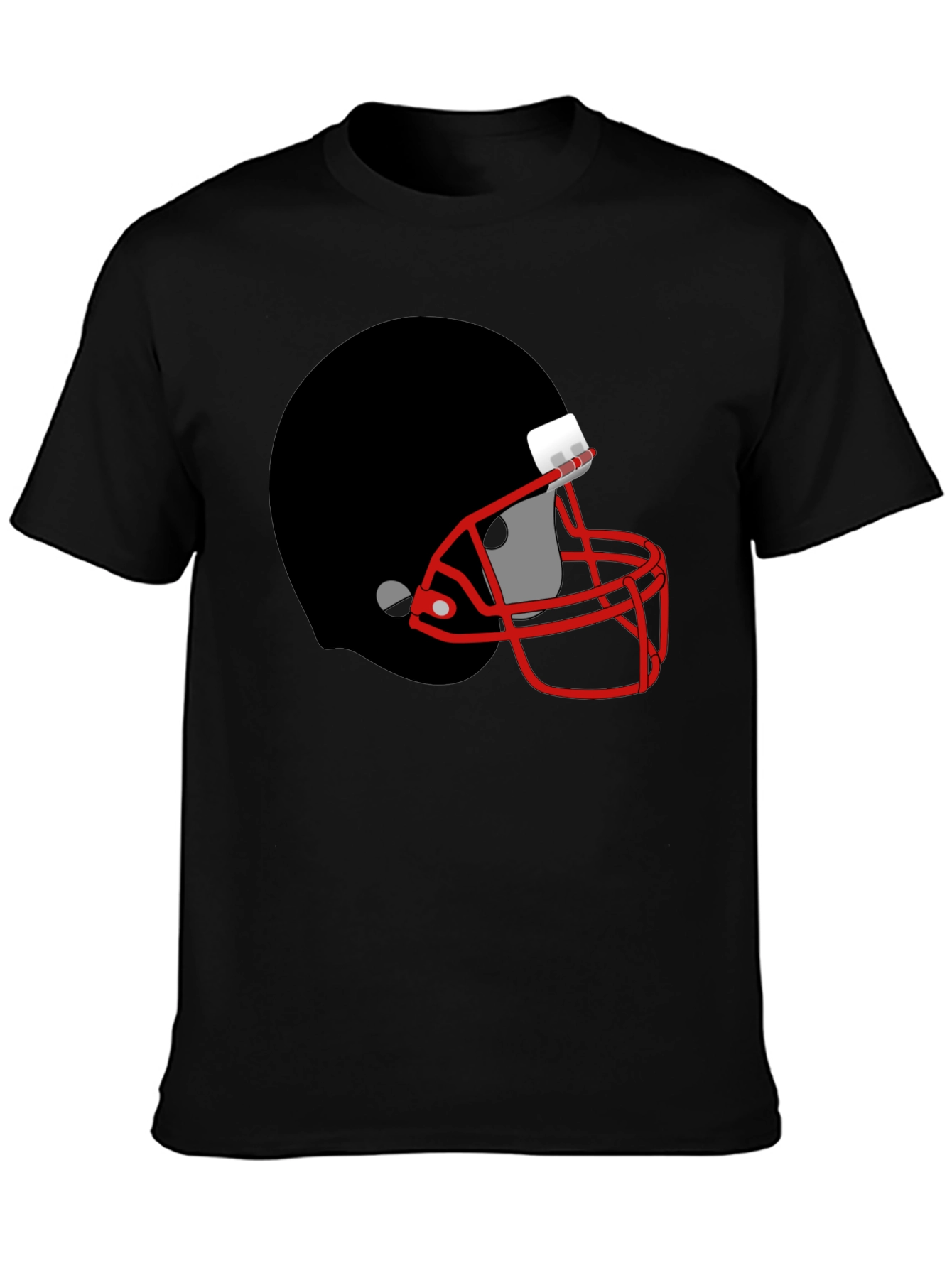 Football Helmet Graphic Tee - Black