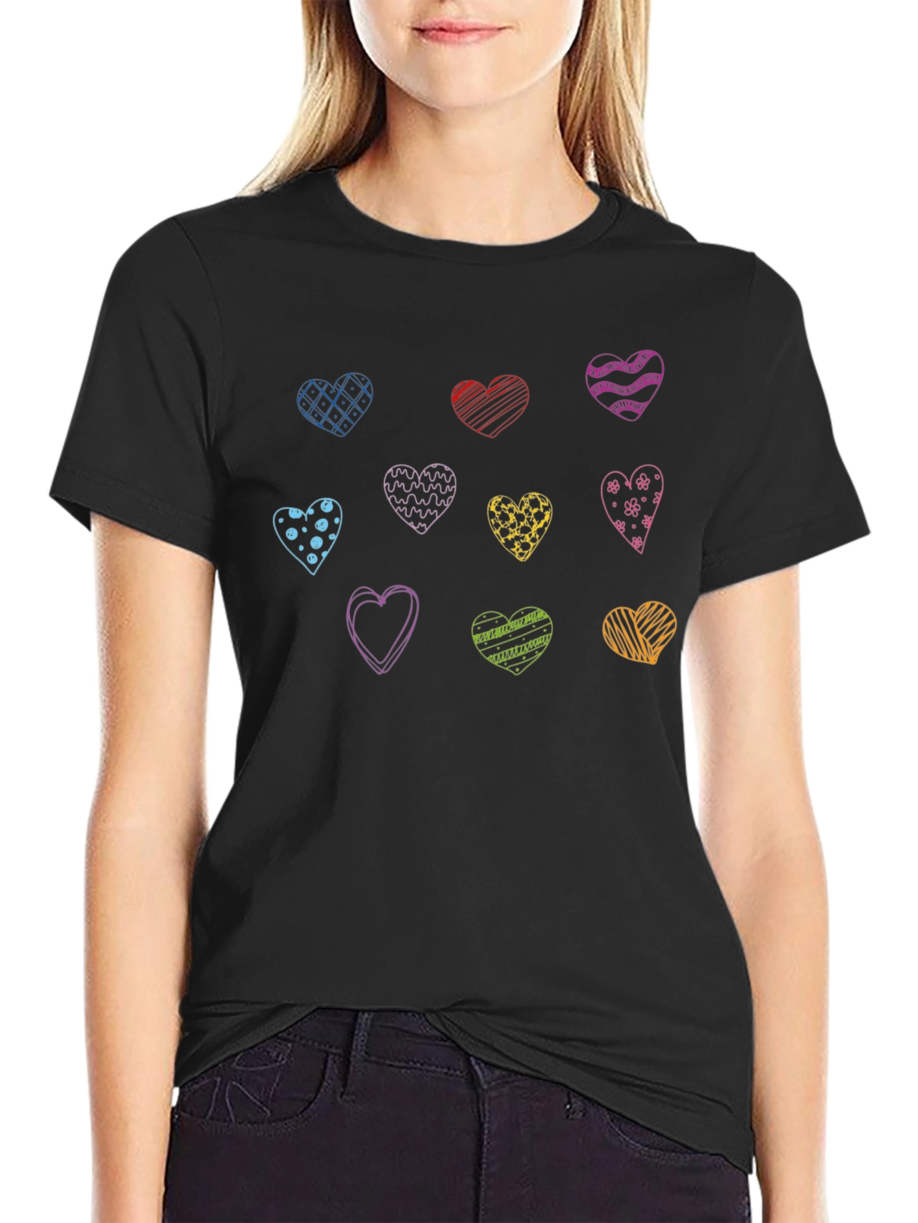 Heart Doodle T-Shirt - Cute & Stylish Design