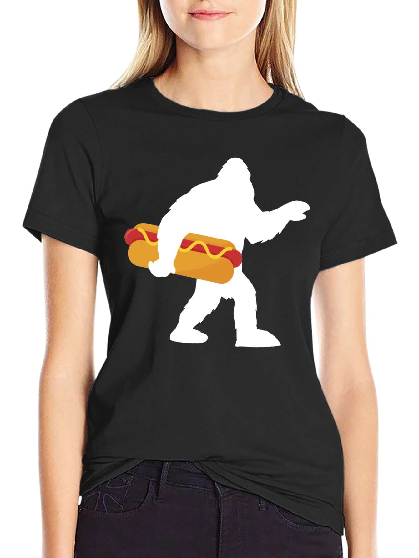 Sasquatch Hotdog Graphic T-Shirt