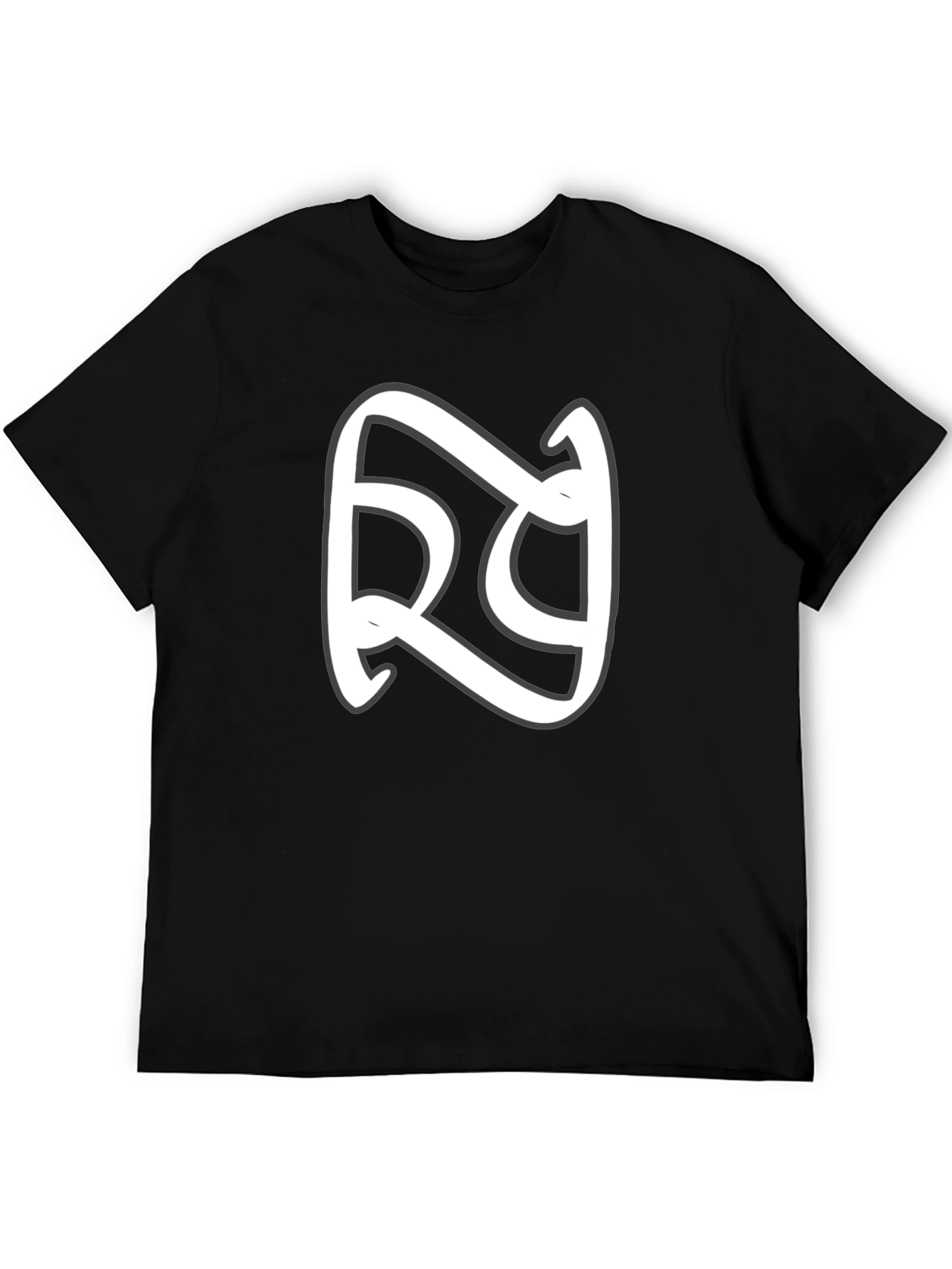 Stylish Black T-Shirt with White Graphic