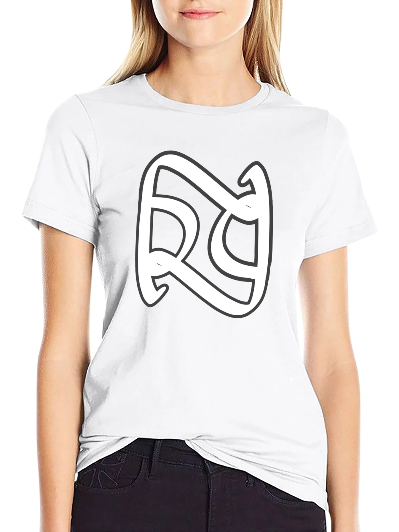 Stylish Black T-Shirt with White Graphic