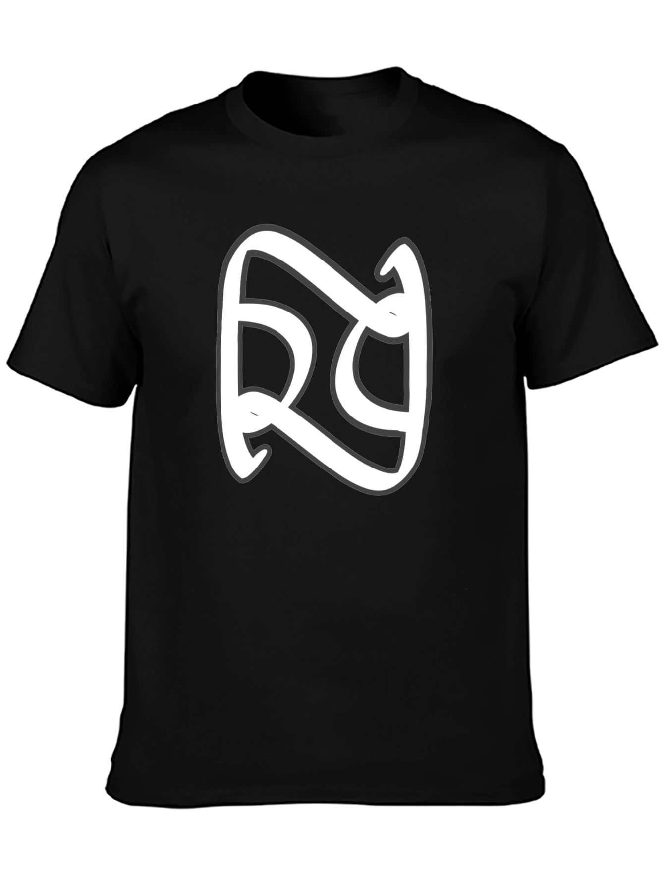 Stylish Black T-Shirt with White Graphic