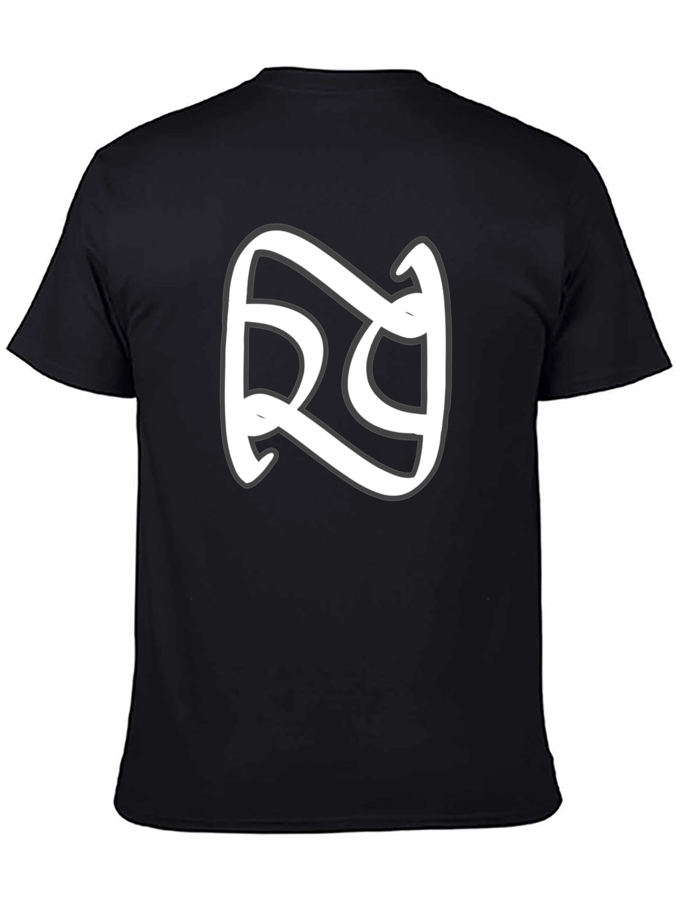 Stylish Black T-Shirt with White Graphic
