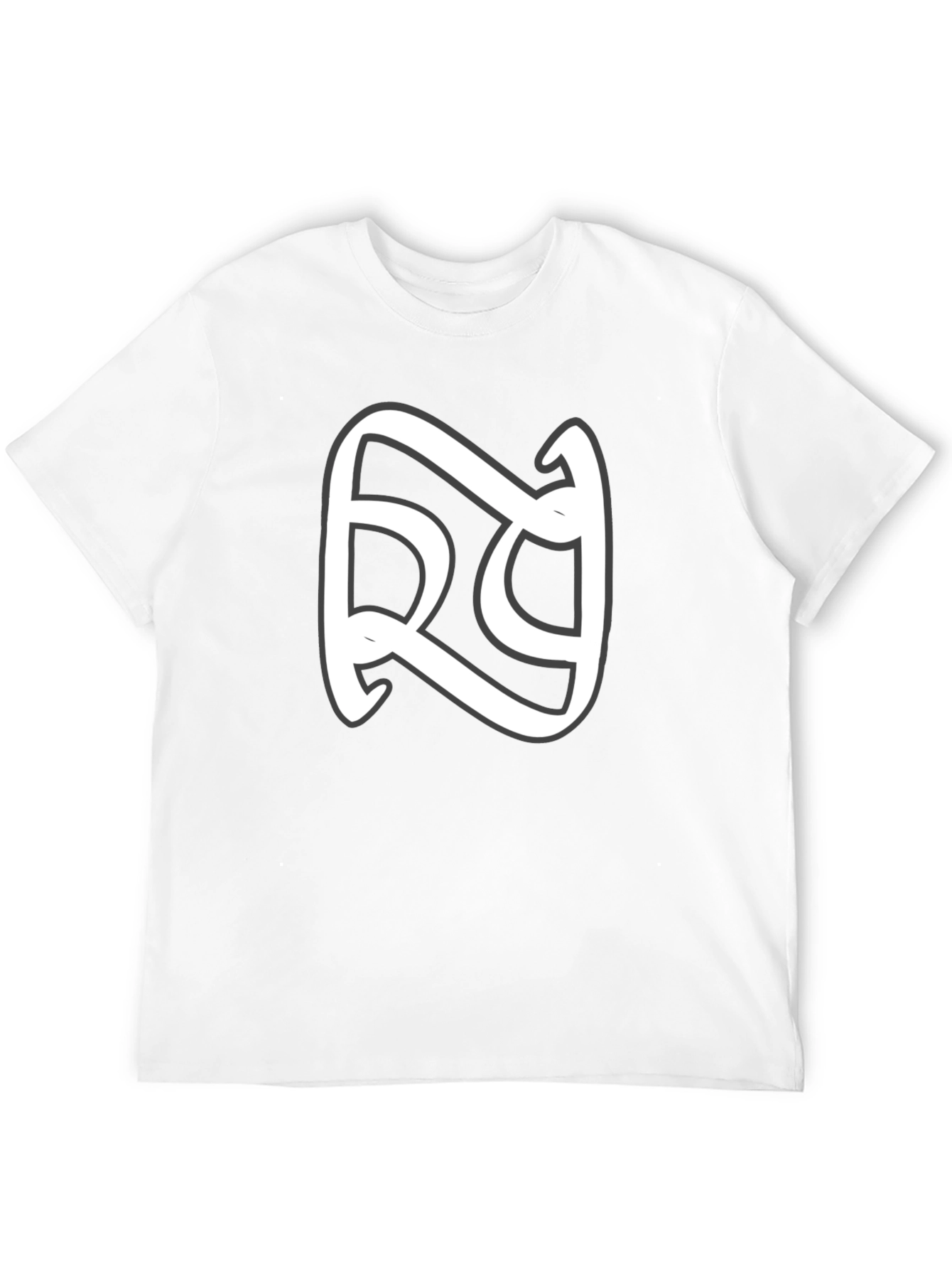 Stylish Black T-Shirt with White Graphic