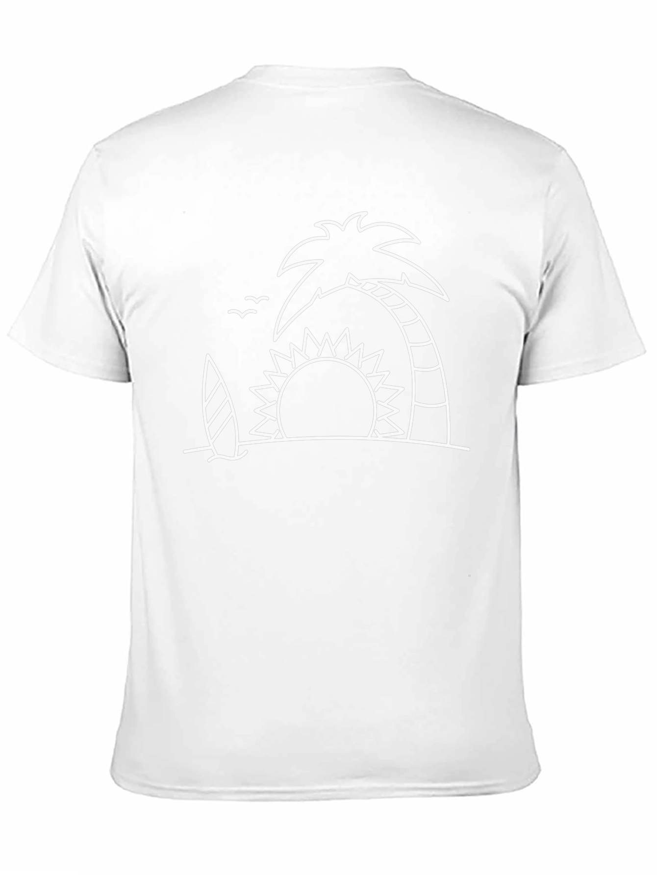 Tropical Beach Graphic Tee - Relaxed Fit