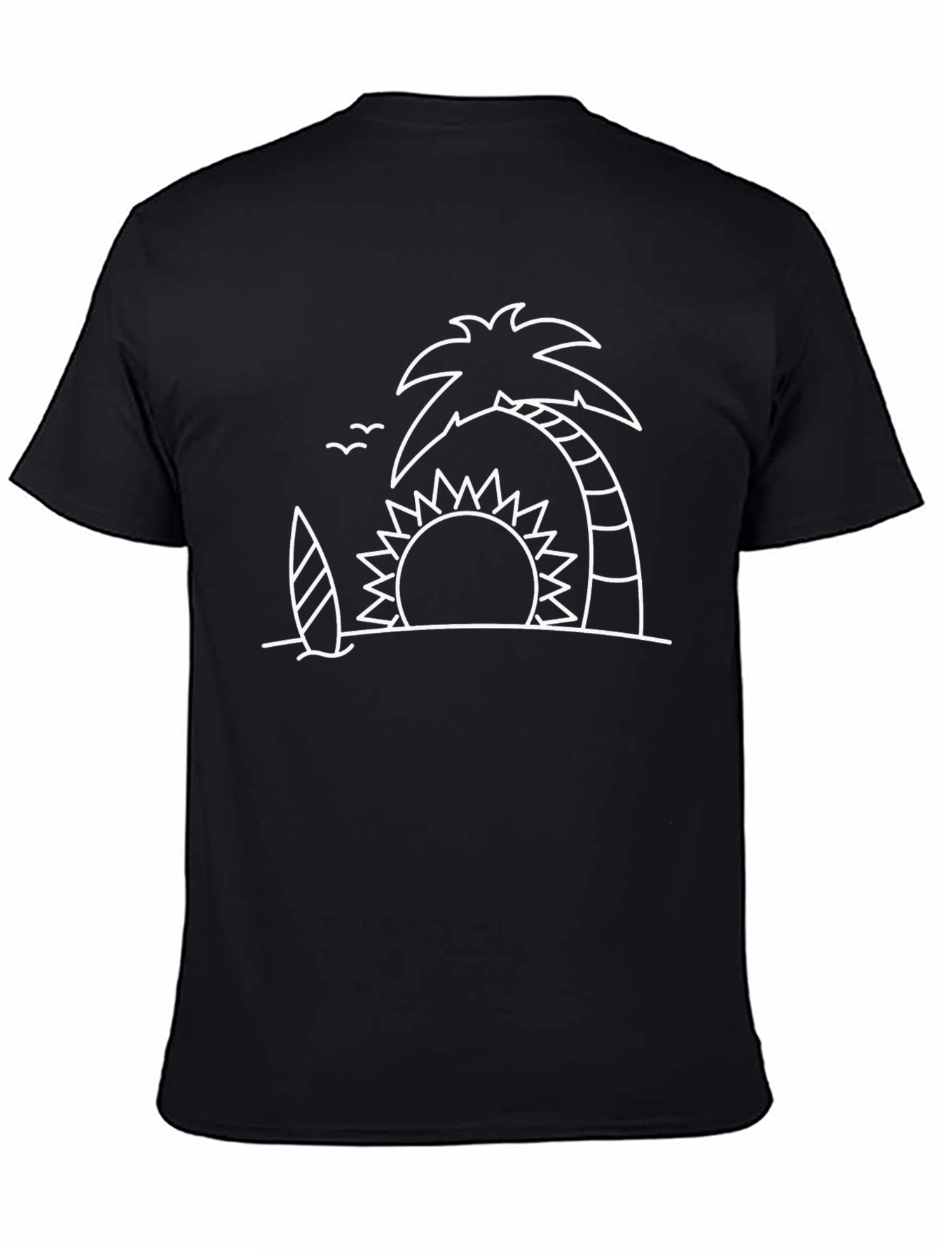 Tropical Beach Graphic Tee - Relaxed Fit