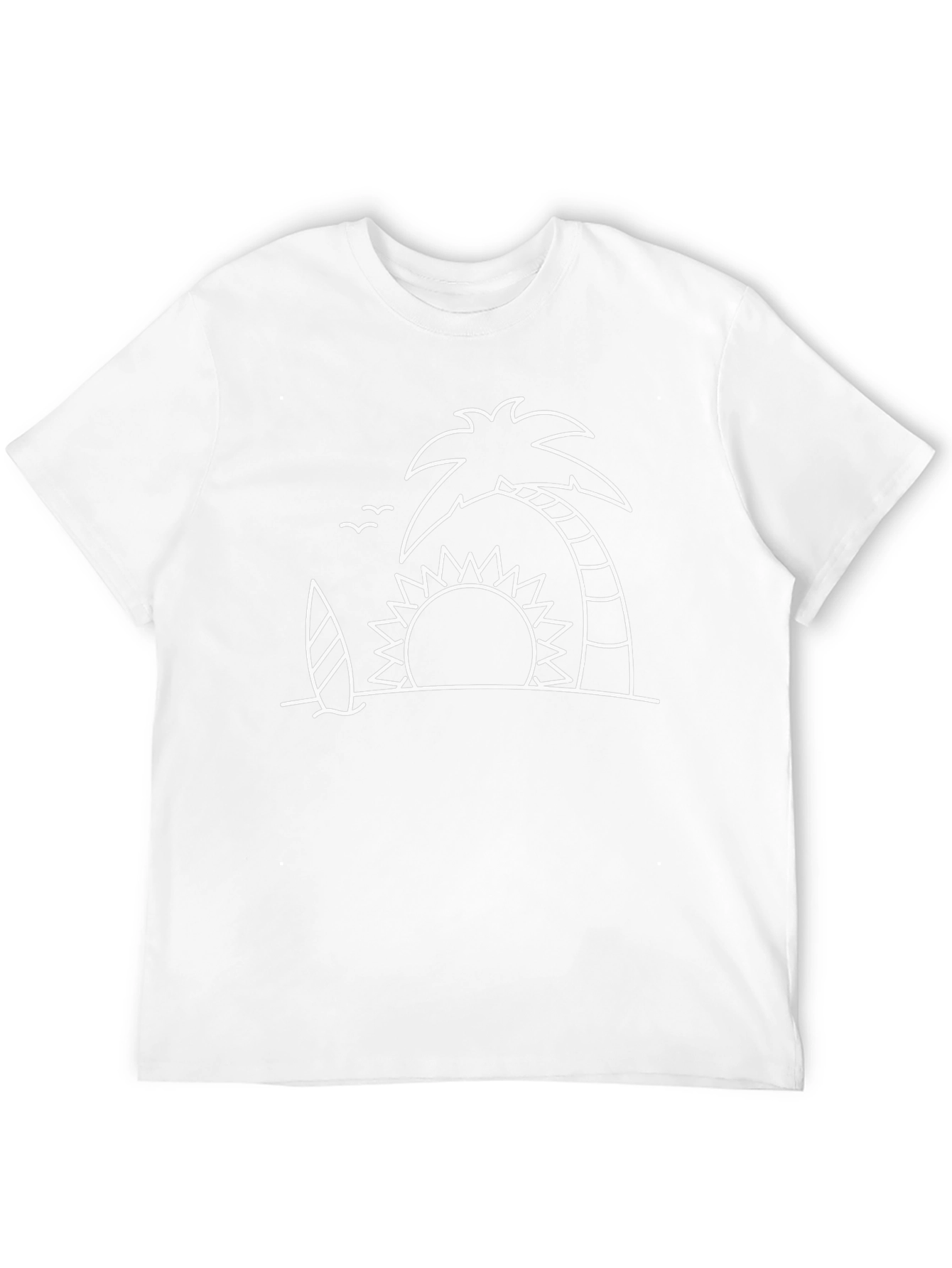 Tropical Beach Graphic Tee - Relaxed Fit