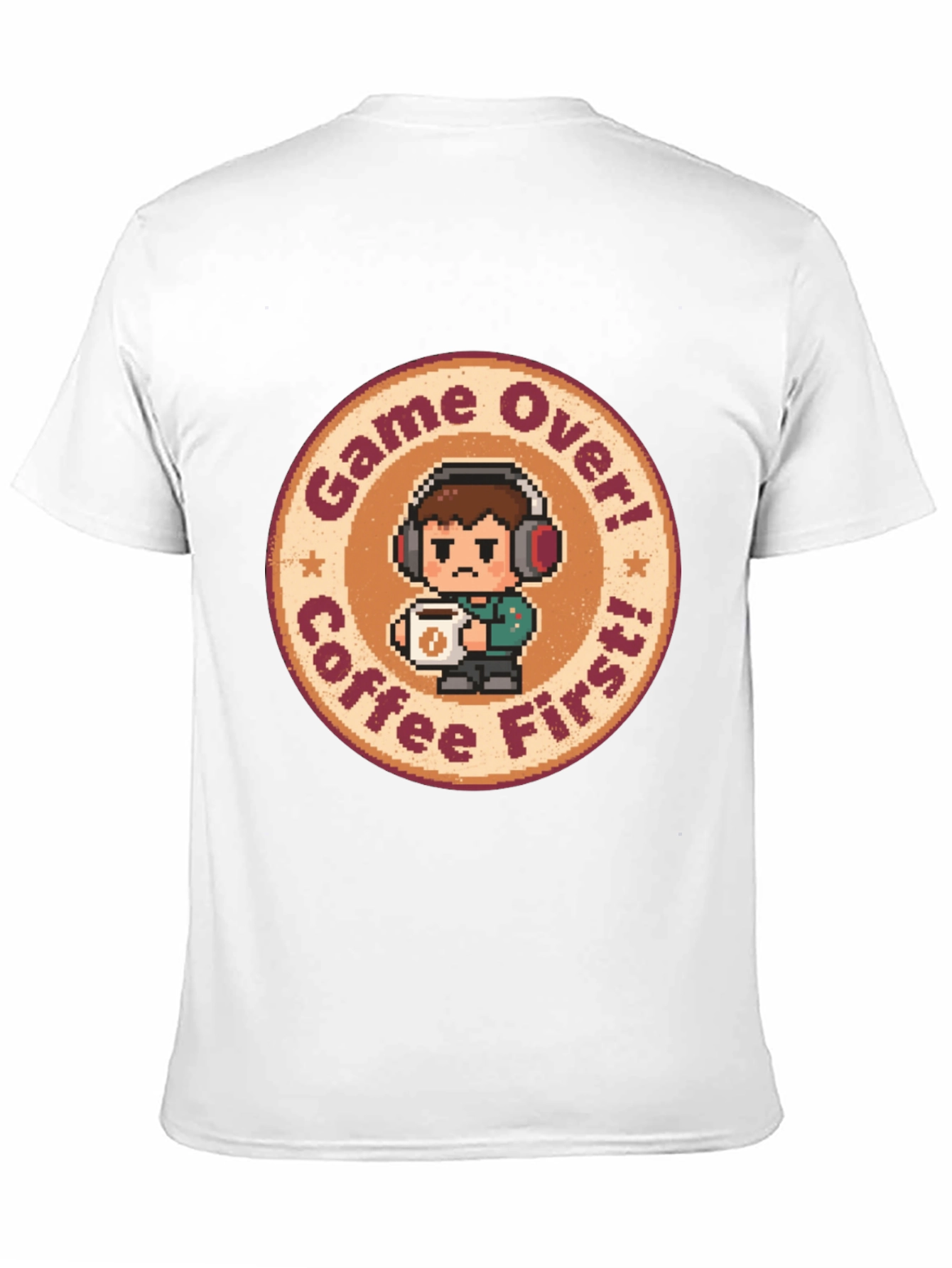 Game Over Coffee First T-Shirt - Gamer Style