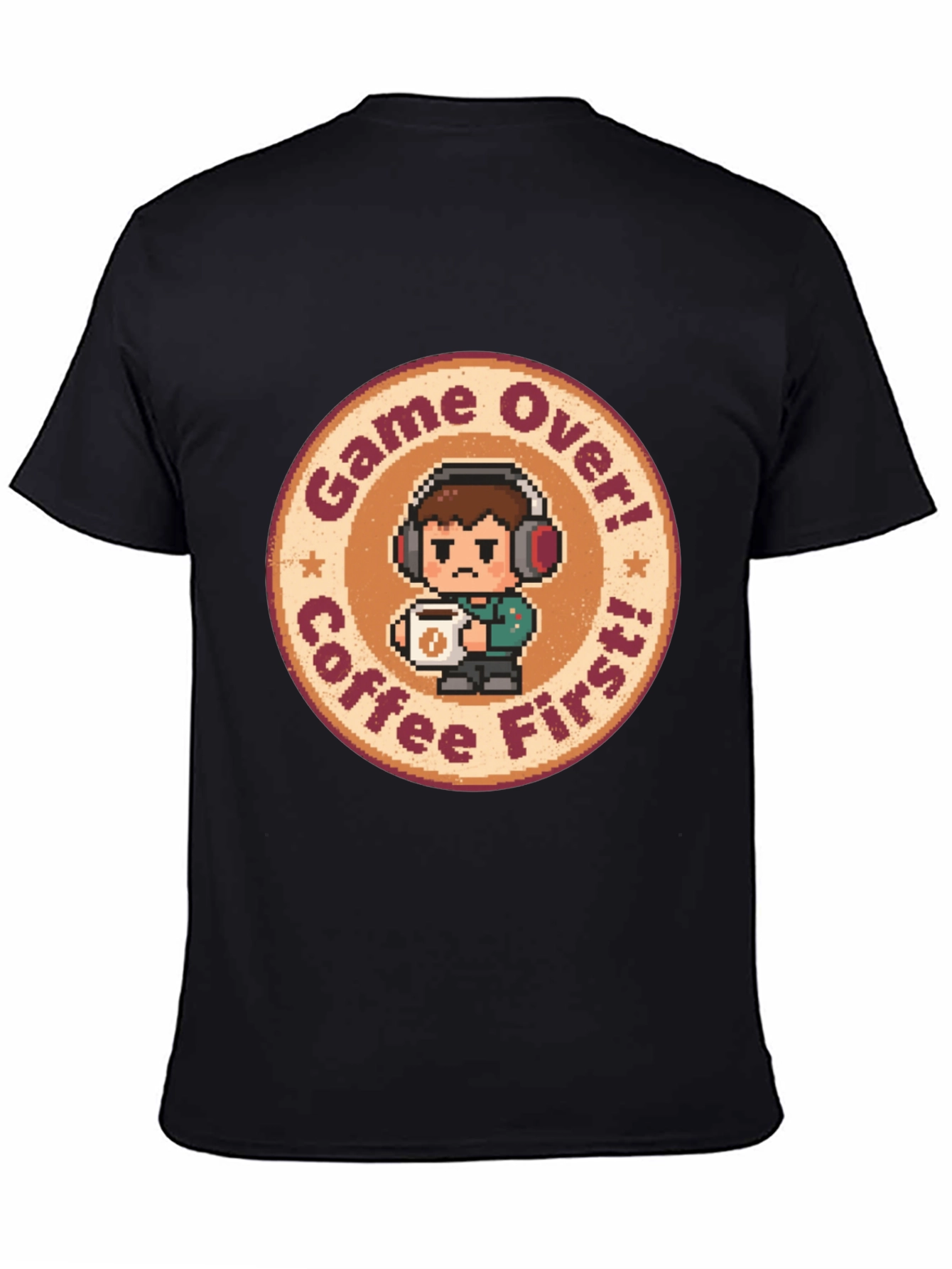 Game Over Coffee First T-Shirt - Gamer Style