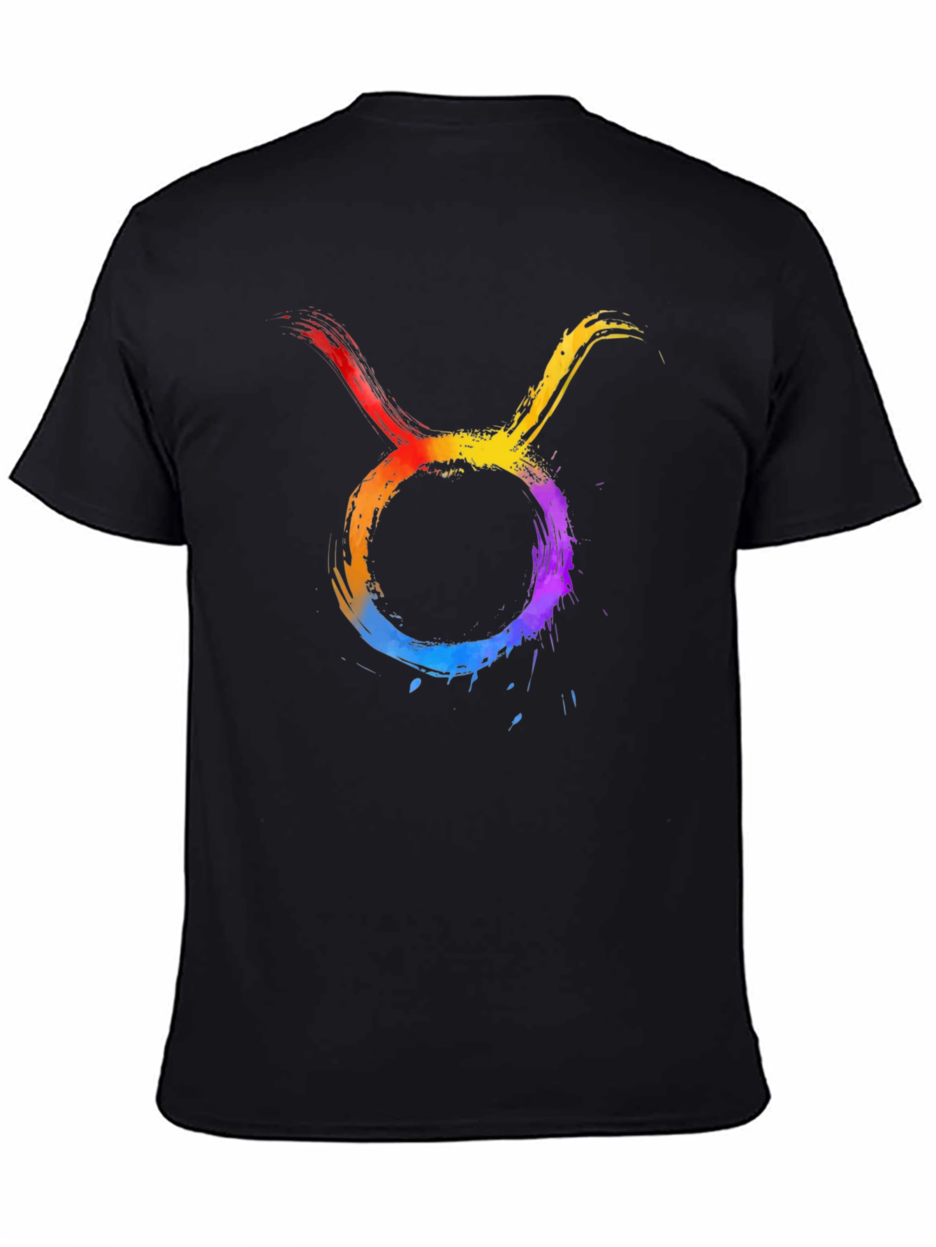 Taurus Zodiac Sign Graphic Tee - Black