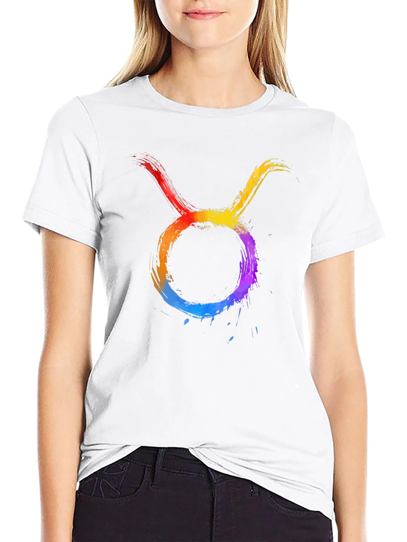 Taurus Zodiac Sign Graphic Tee - Black