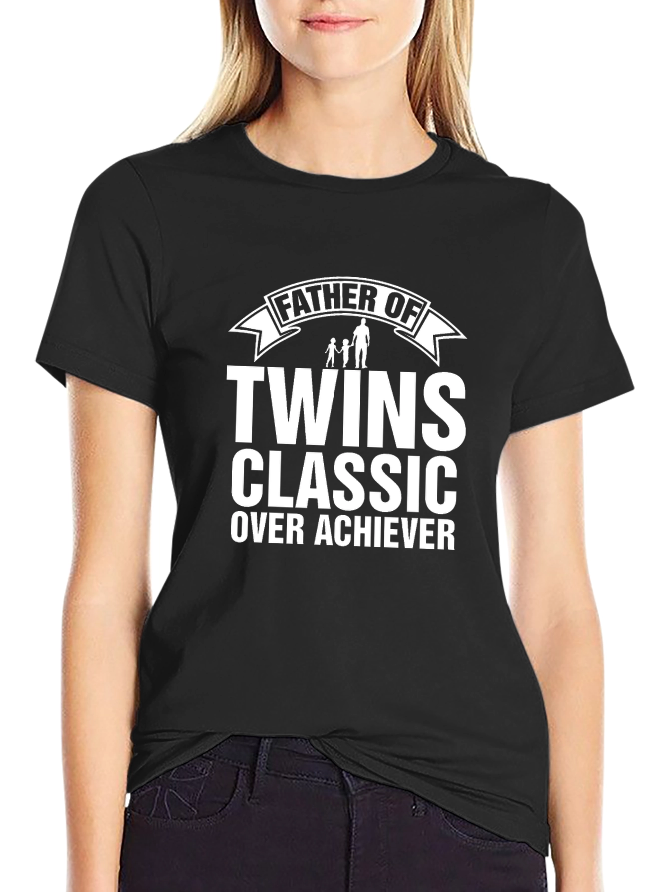 Father of Twins Classic Over Achiever T-Shirt