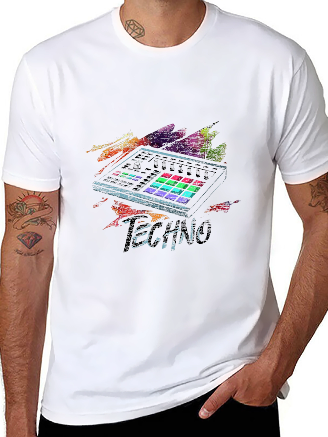 Techno Music Producer Graphic T-Shirt