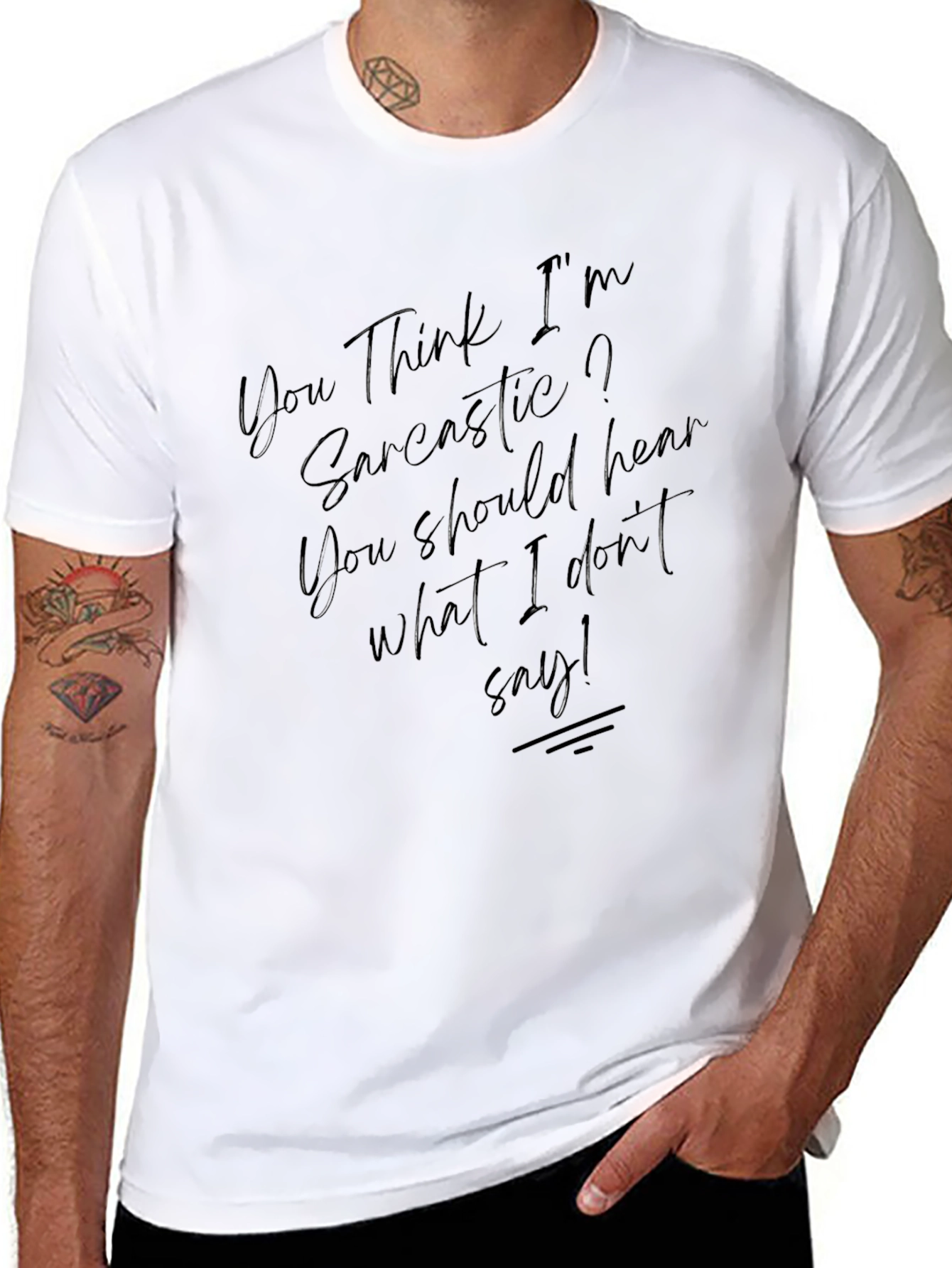 Sarcastic Humor Graphic Tee - Black Casual Shirt