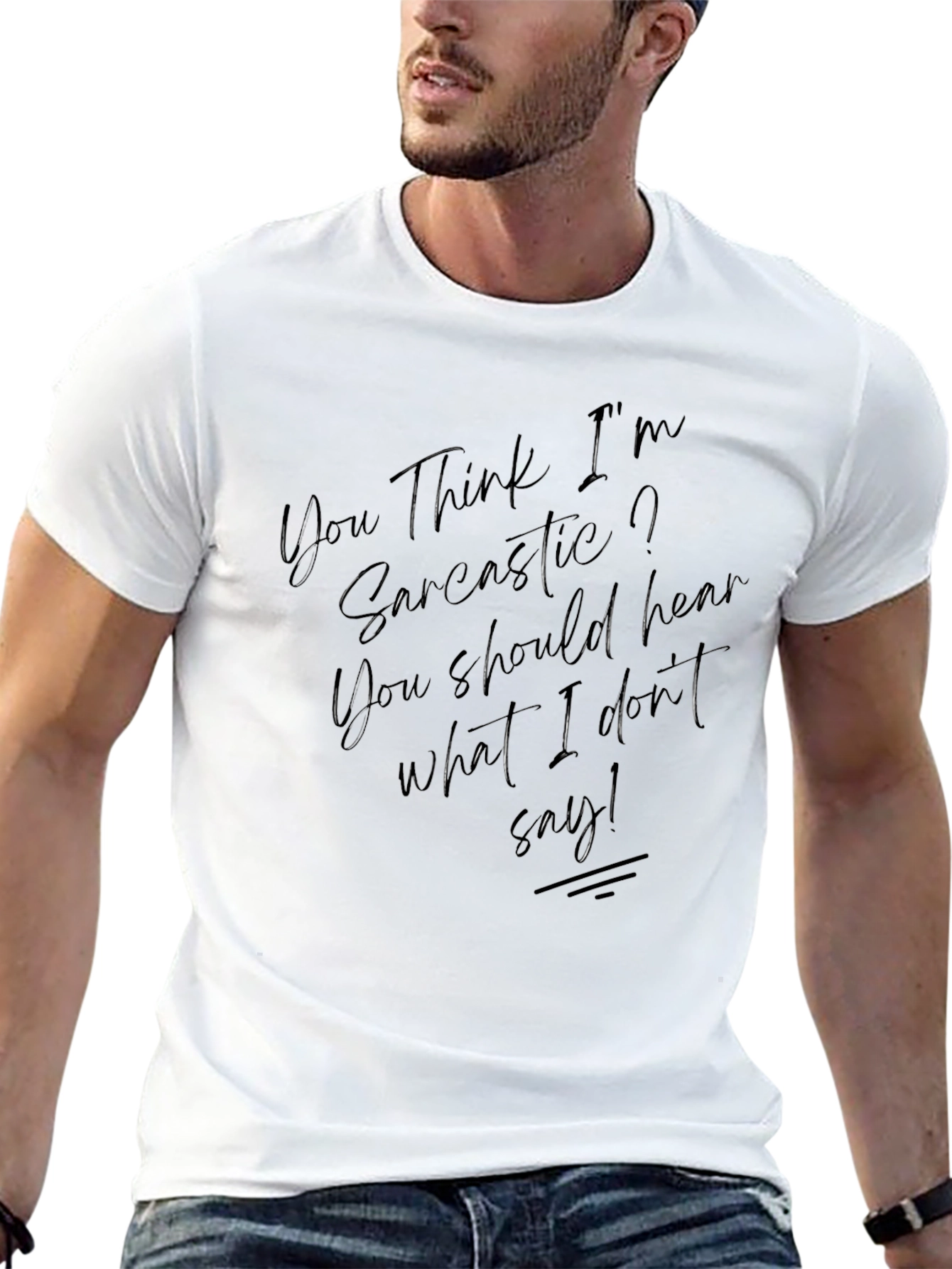 Sarcastic Humor Graphic Tee - Black Casual Shirt