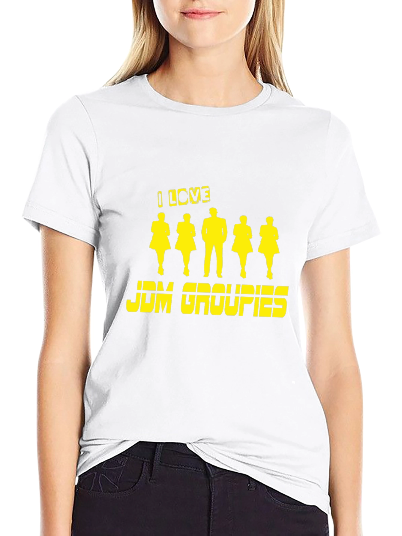 I Love JDM Groupies Black Graphic T-Shirt