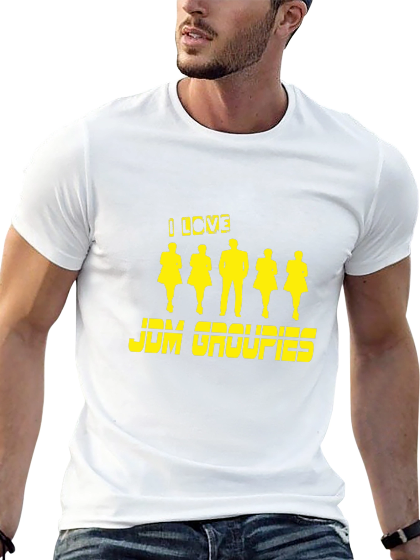 I Love JDM Groupies Black Graphic T-Shirt