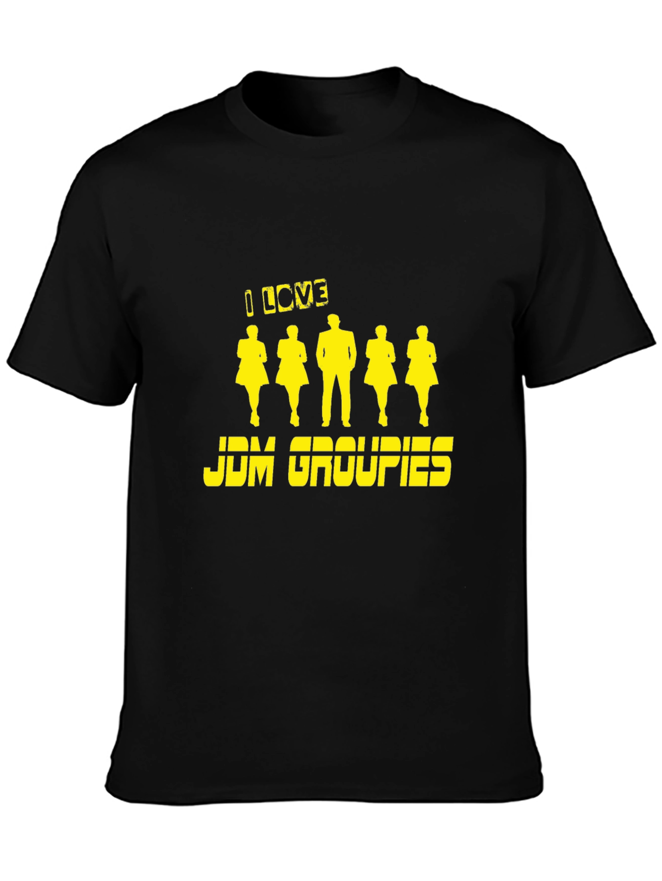 I Love JDM Groupies Black Graphic T-Shirt