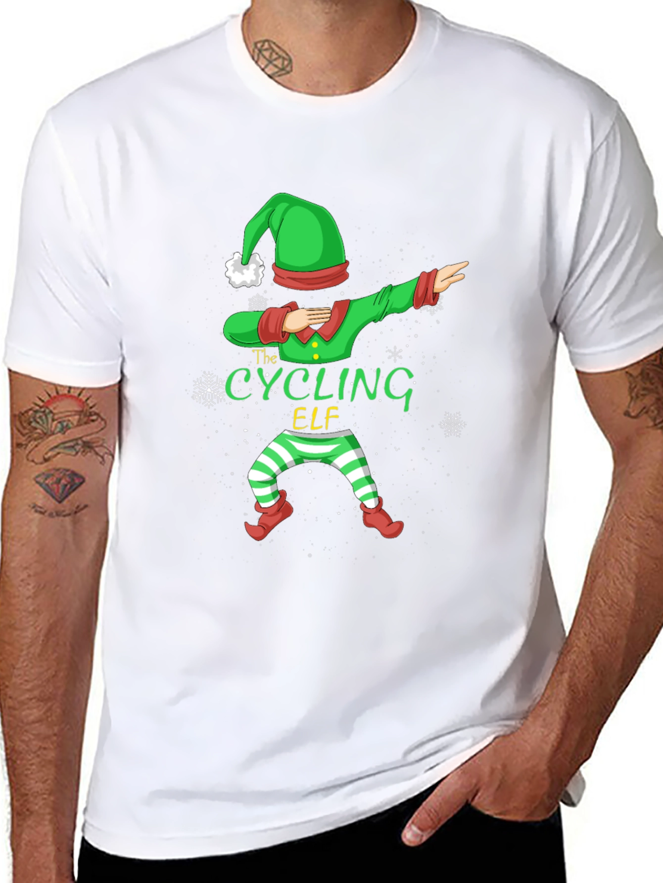 Cycling Elf Christmas T-Shirt