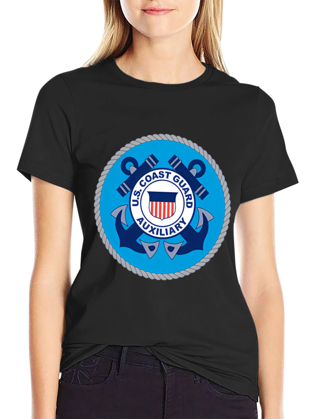 U.S. Coast Guard Auxiliary T-Shirt Black