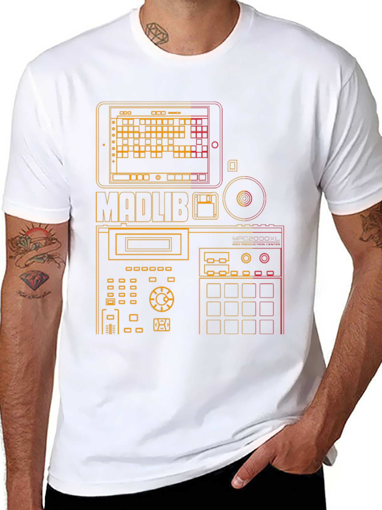 Madlib MPC Music Producer Black Graphic T-Shirt