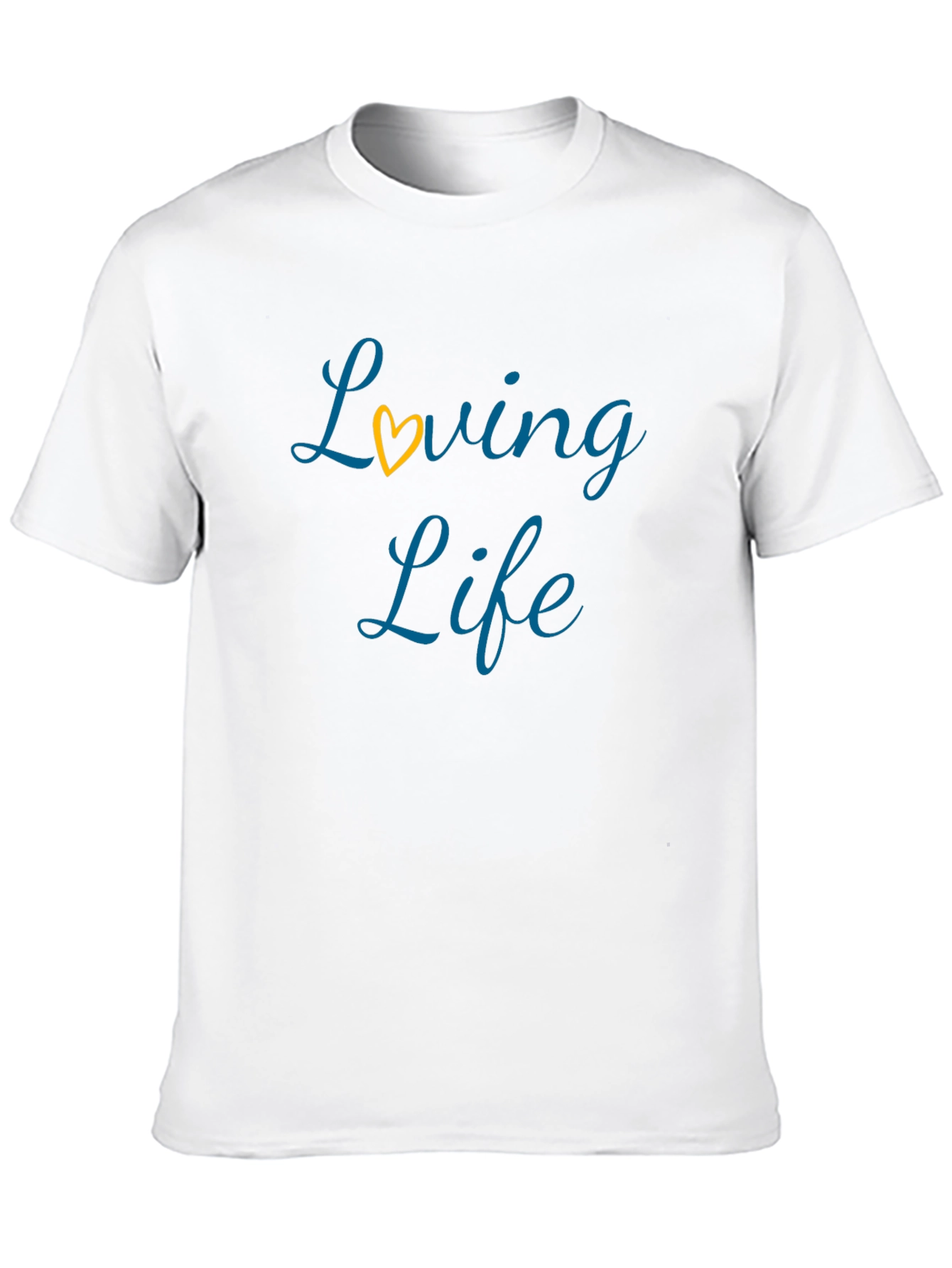 Loving Life Black T-Shirt with Heart Detail