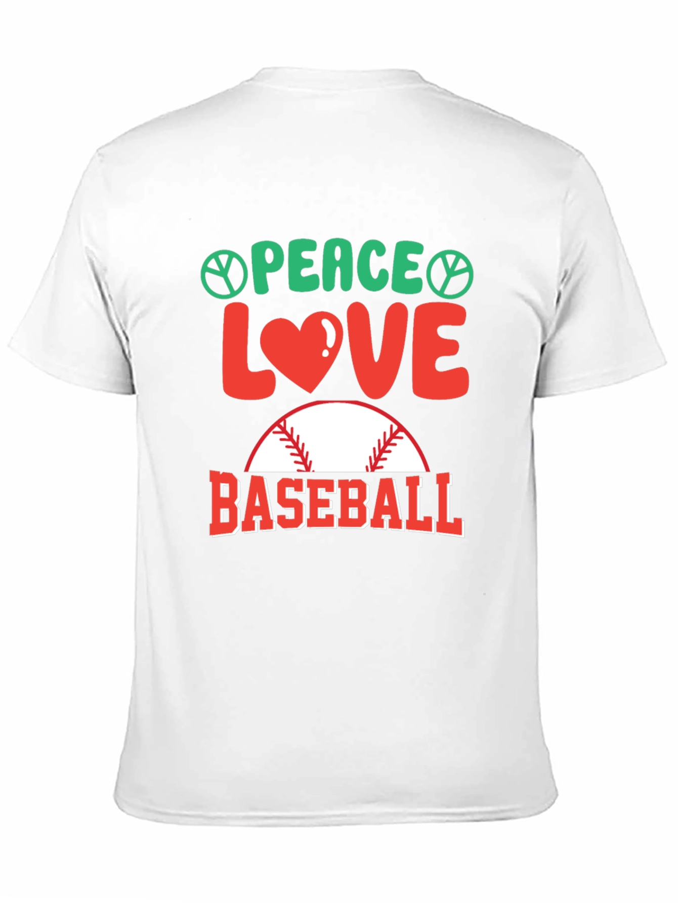 Peace Love Baseball T-Shirt