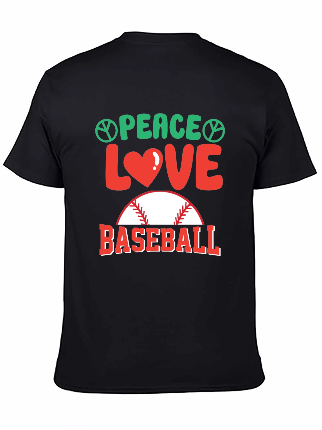 Peace Love Baseball T-Shirt