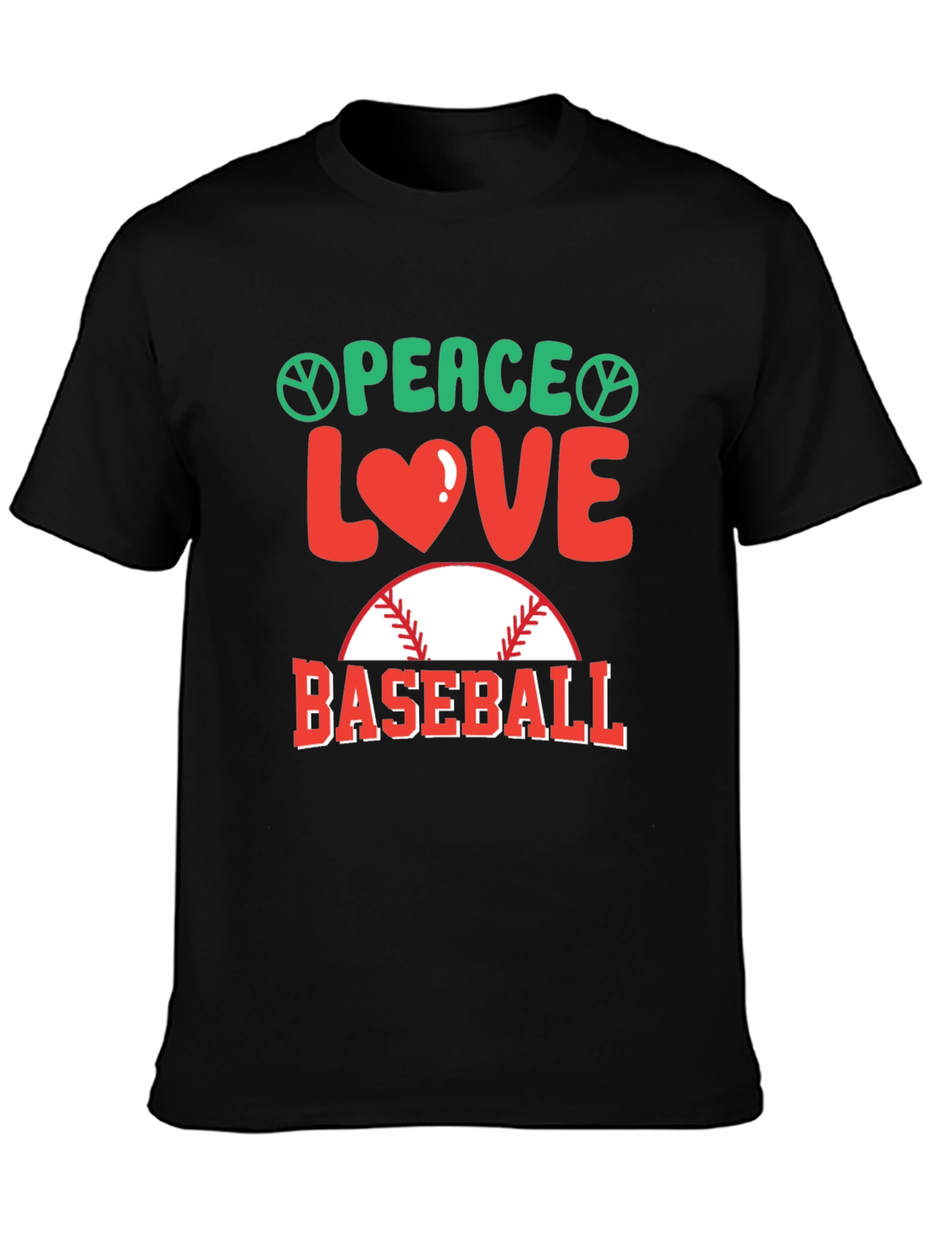 Peace Love Baseball T-Shirt
