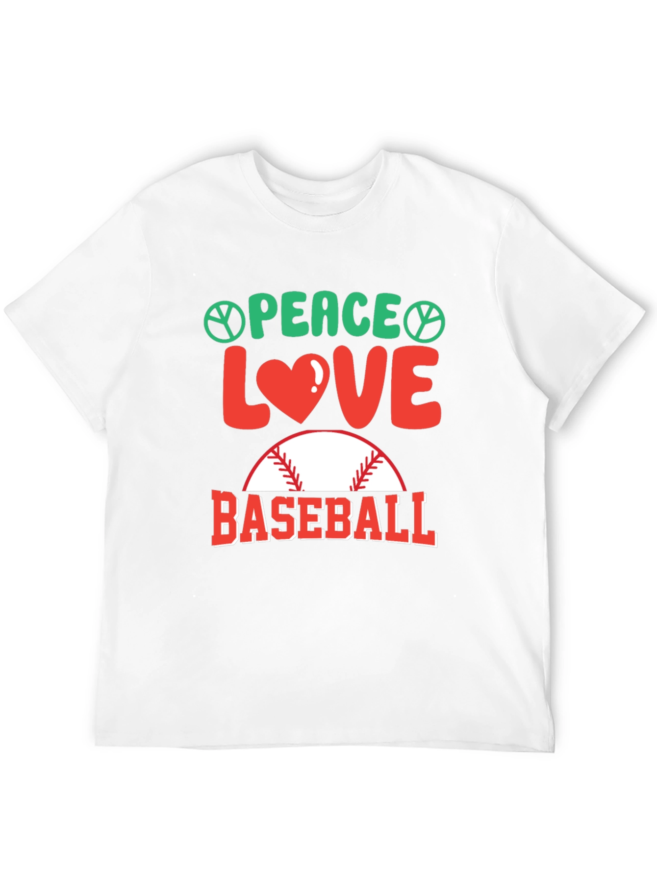 Peace Love Baseball T-Shirt