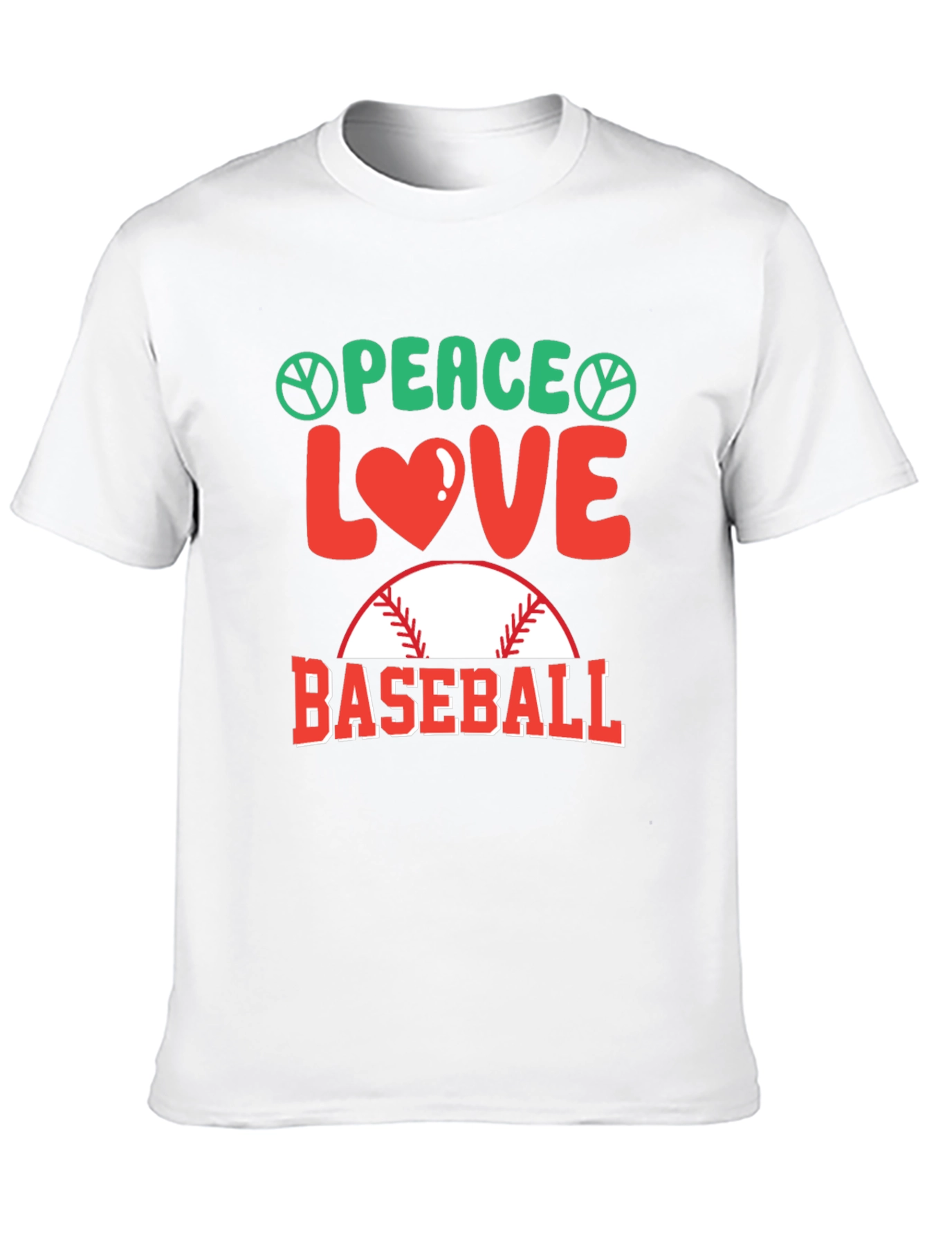 Peace Love Baseball T-Shirt