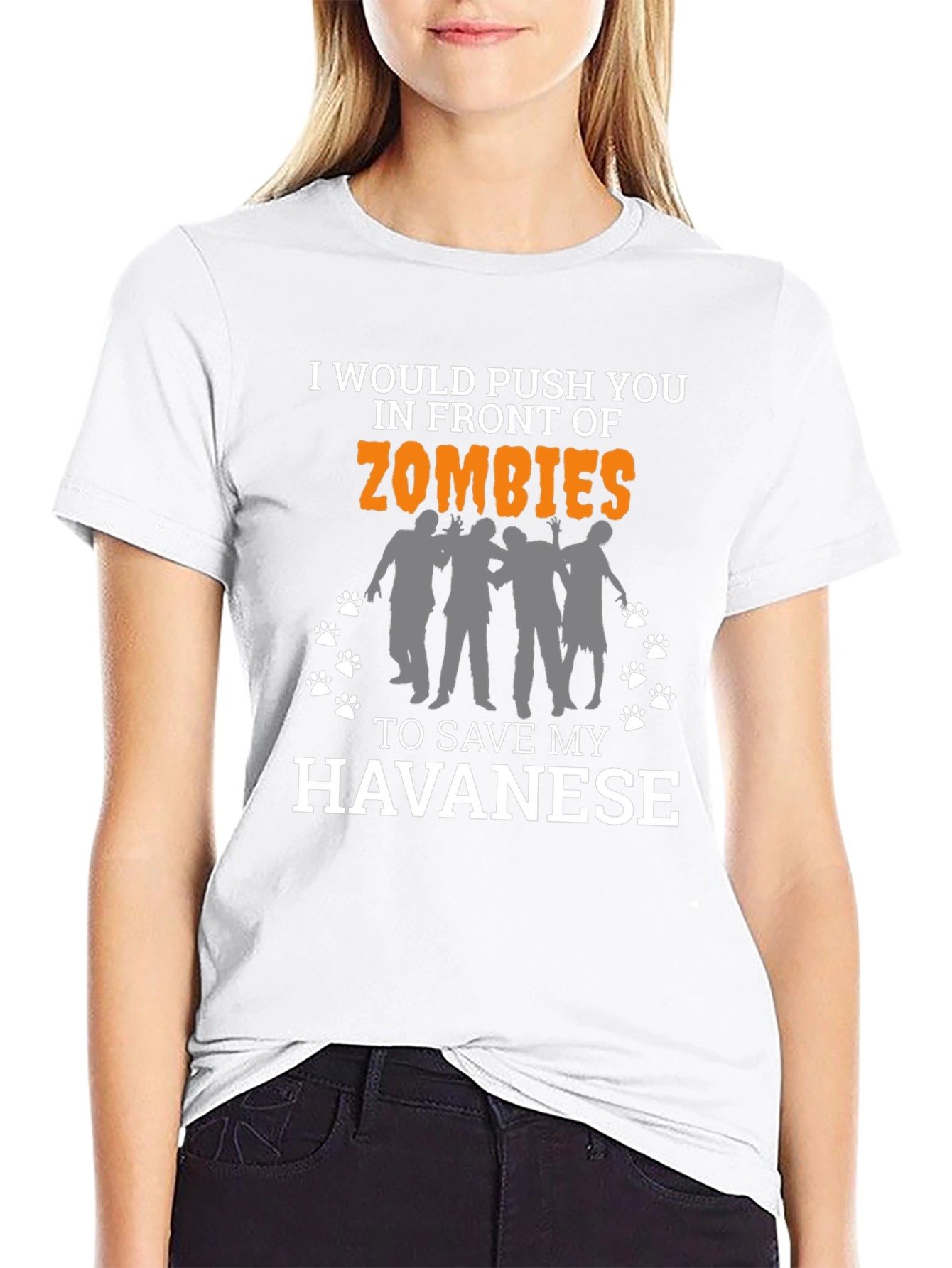Zombie Havanes T-Shirt -  Humorous Dog Lover Tee