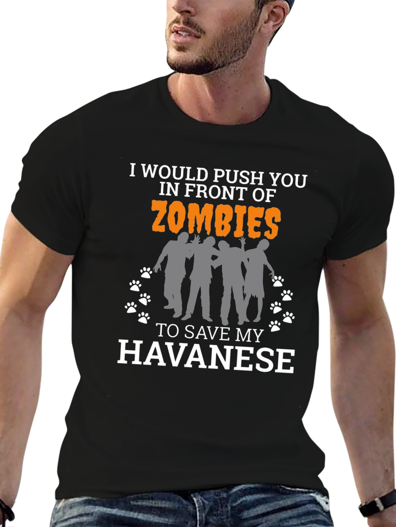 Zombie Havanes T-Shirt -  Humorous Dog Lover Tee