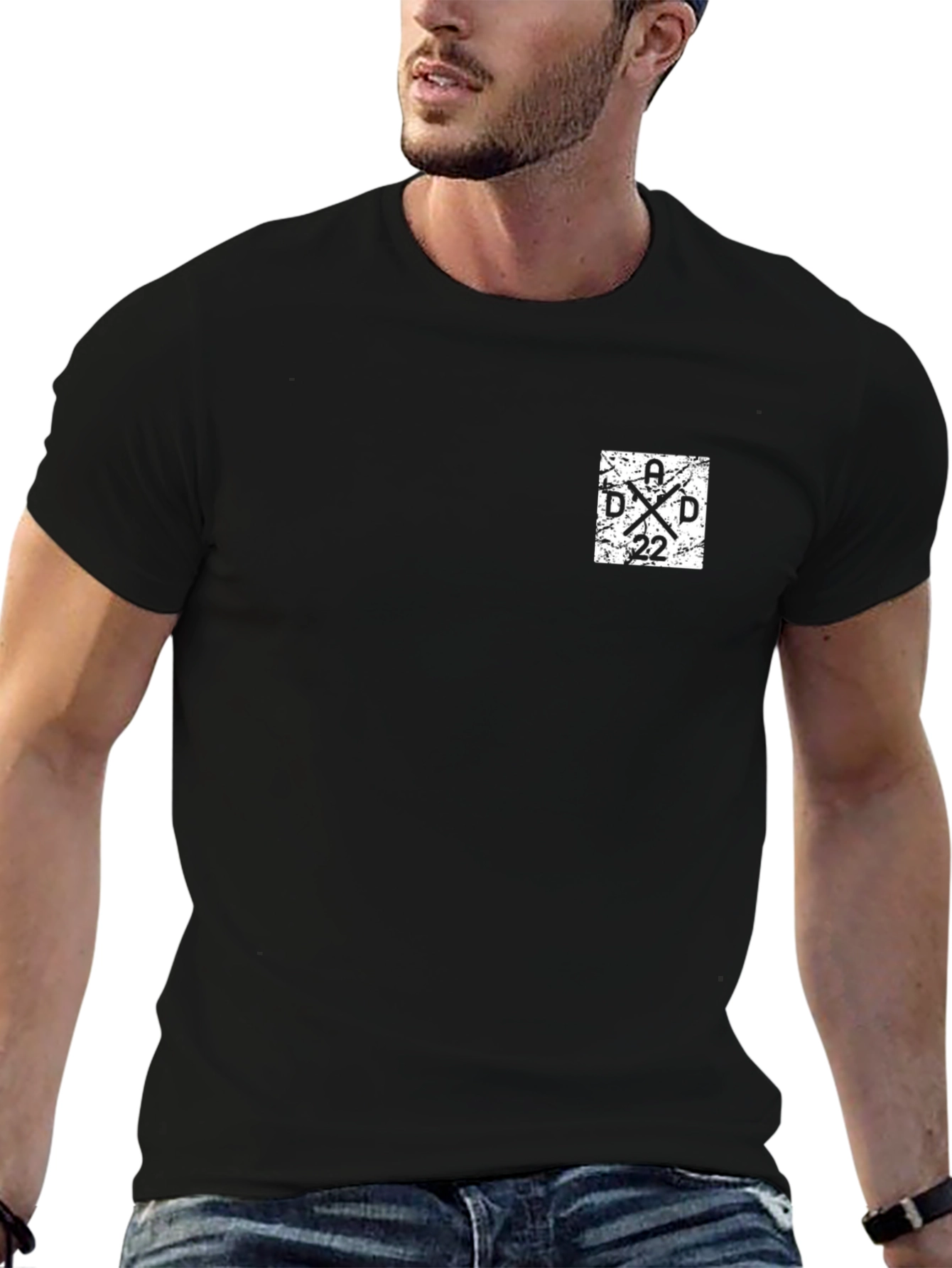 Mens Black Graphic Tee - Axe Design