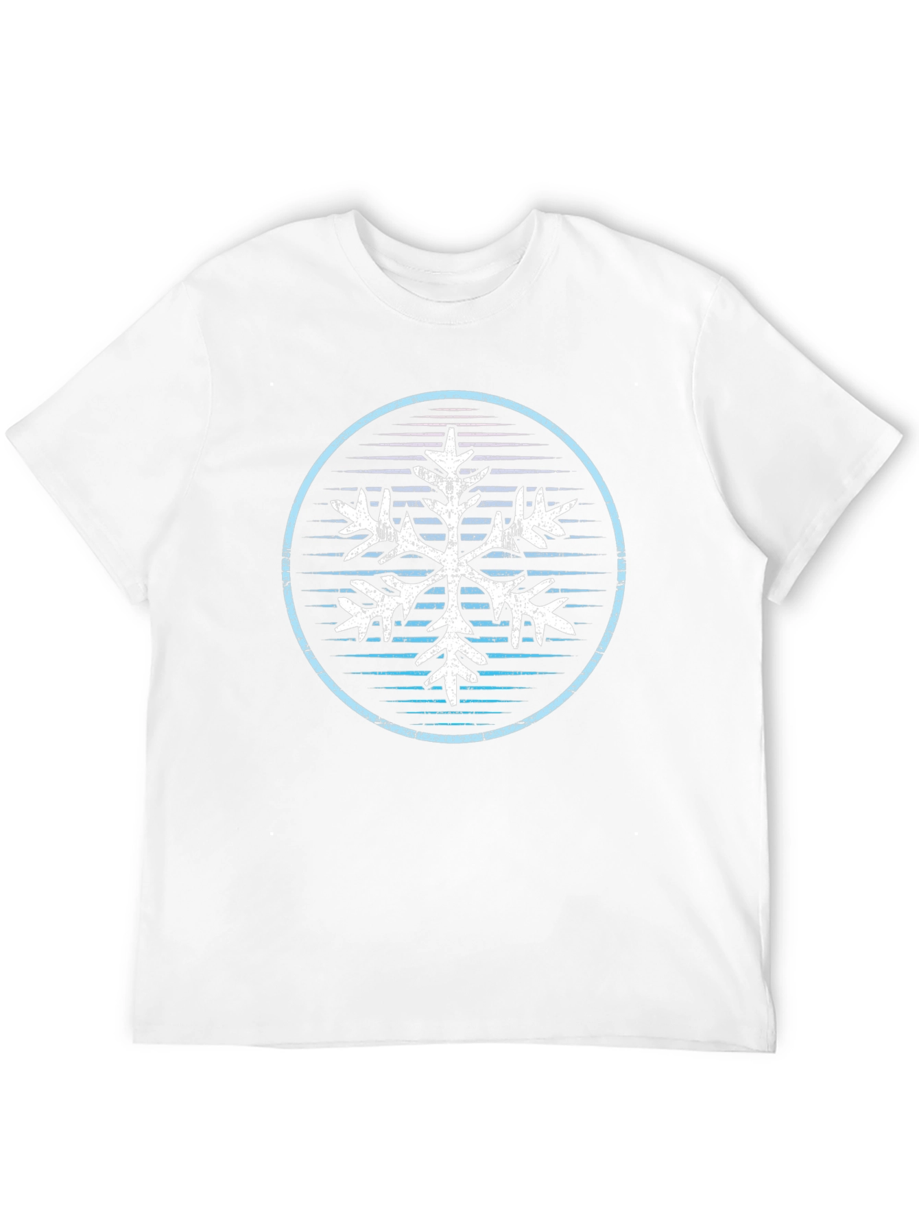 Cool Snowflake Graphic Tee - Black Cotton Blend