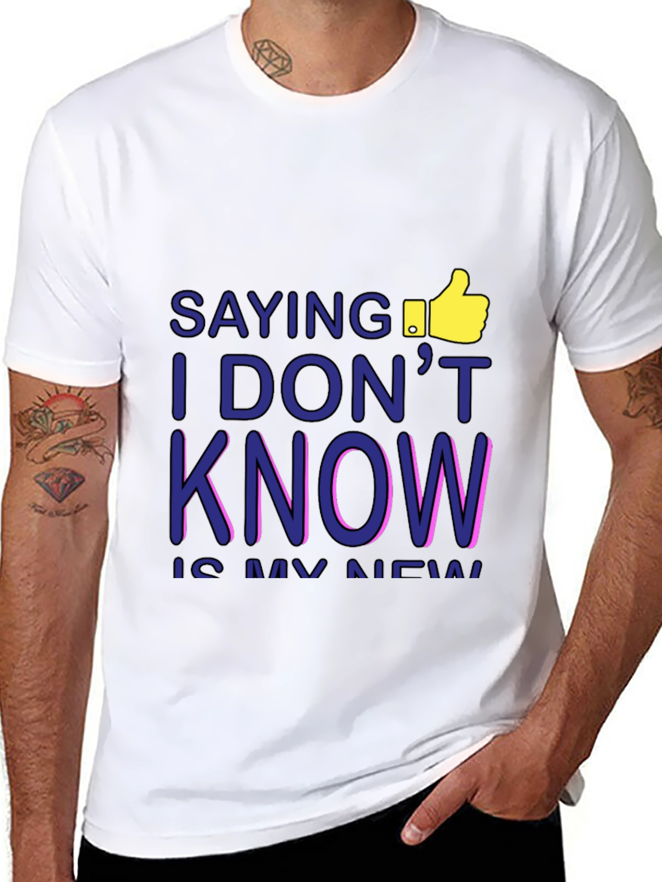 I DONT KNOW Mens Graphic Tee - Black T-Shirt