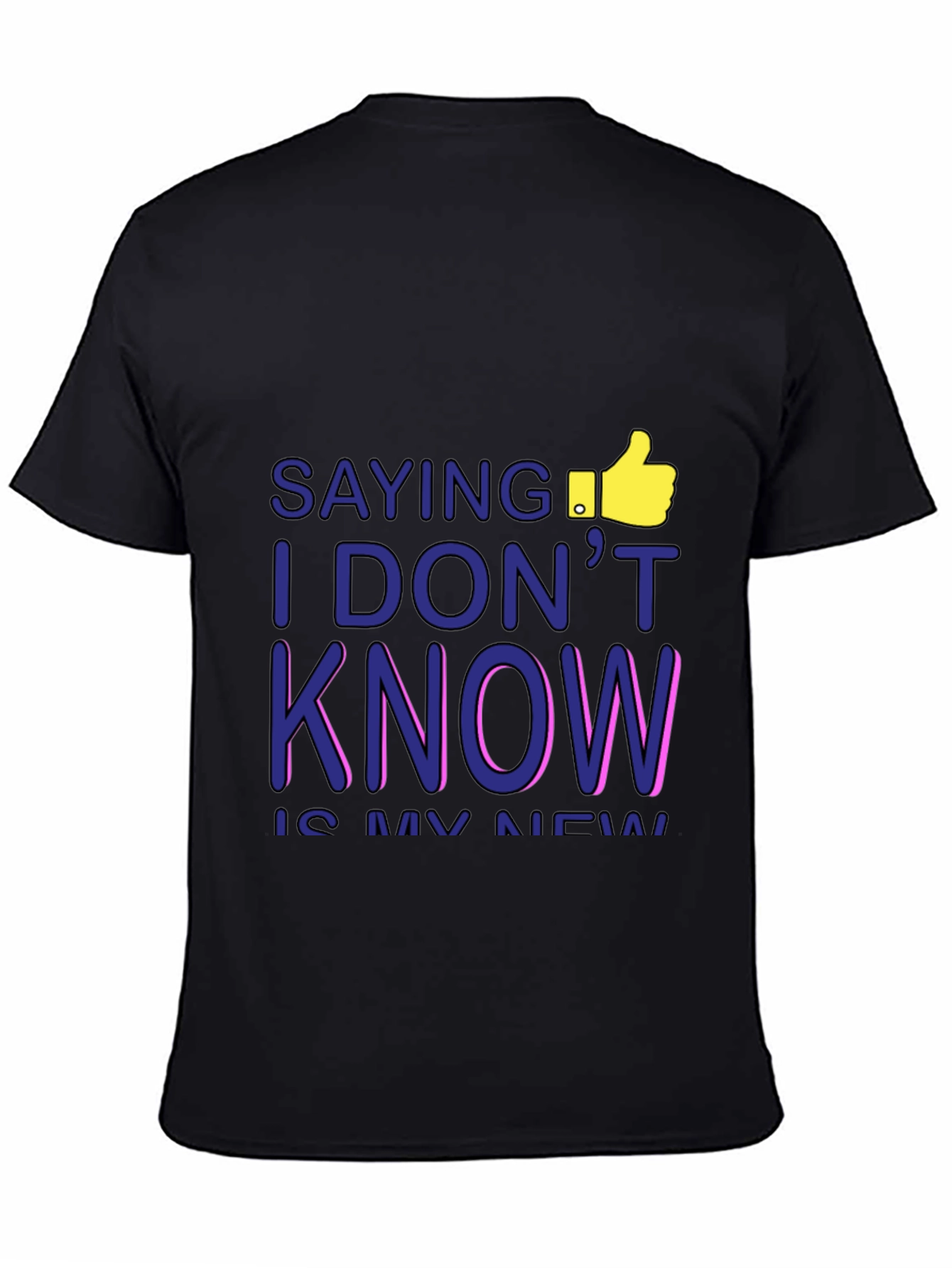 I DONT KNOW Mens Graphic Tee - Black T-Shirt