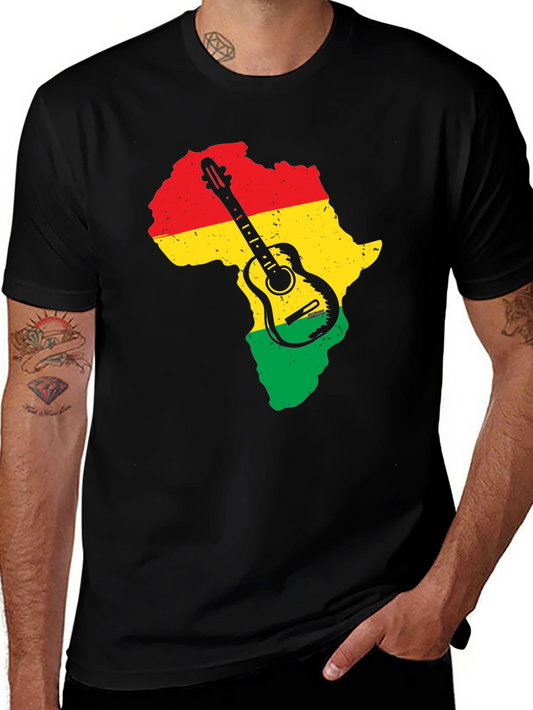 Africa Guitar T-Shirt - Music Lover Tee