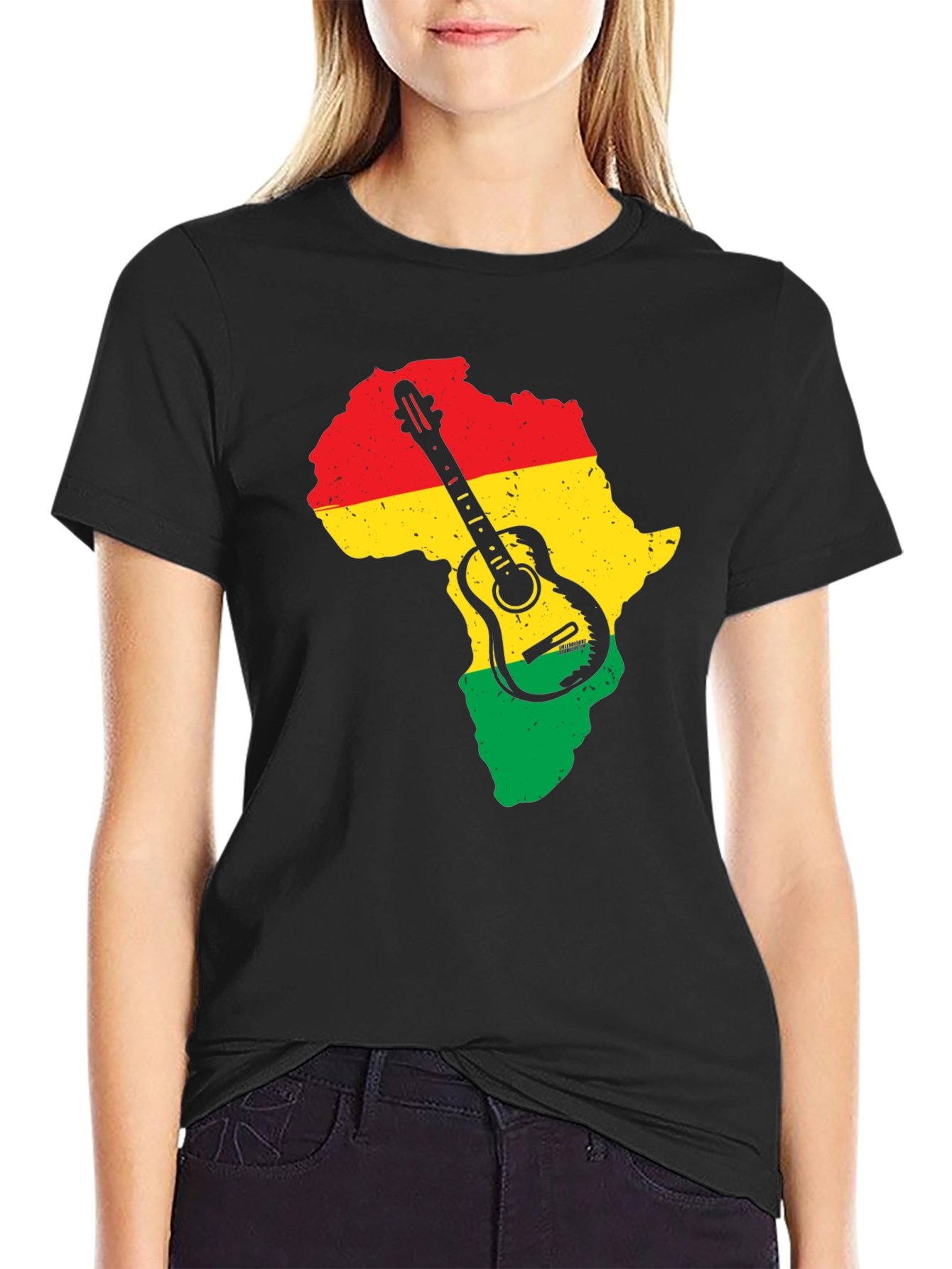 Africa Guitar T-Shirt - Music Lover Tee