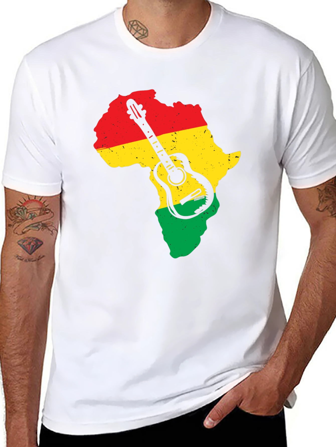 Africa Guitar T-Shirt - Music Lover Tee