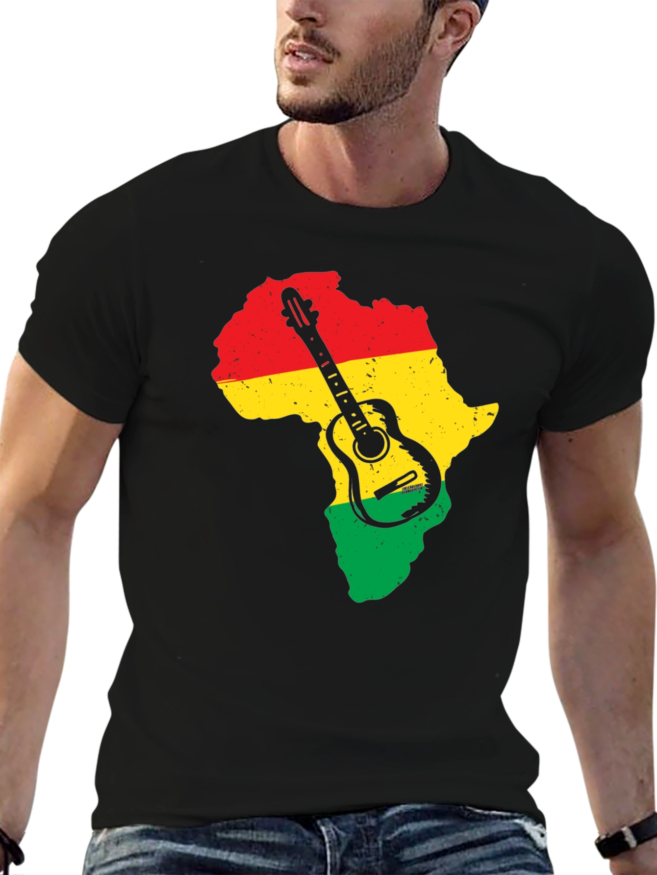Africa Guitar T-Shirt - Music Lover Tee