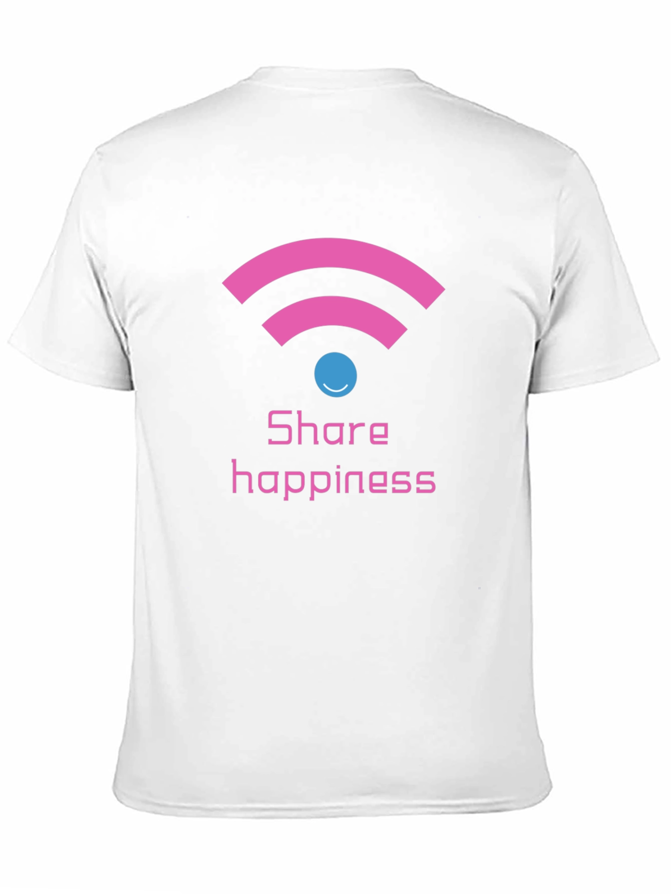 Share Happiness Graphic Tee - Black Cotton Comfort