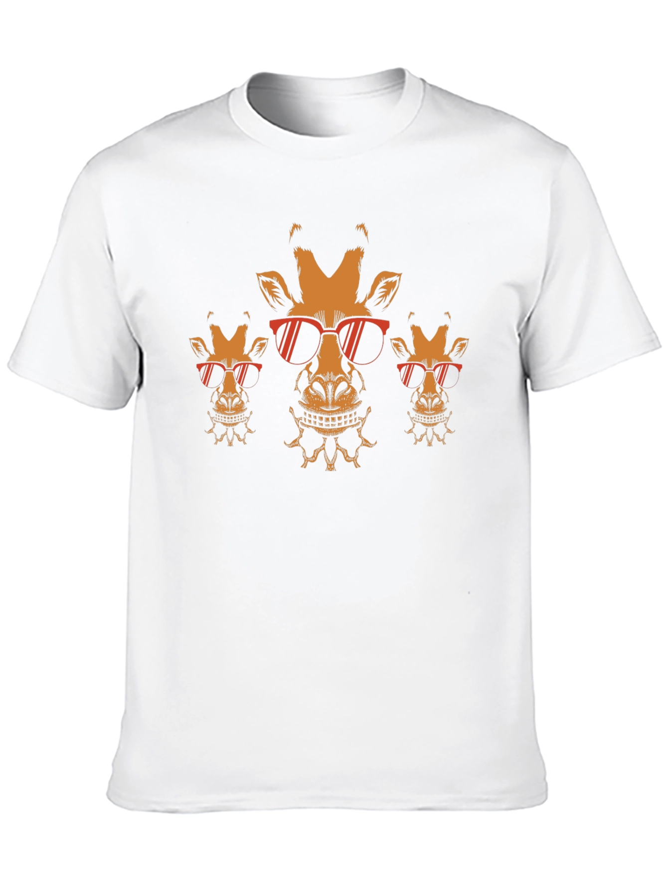 Cool Giraffe Graphic Tee - Black Cotton Blend