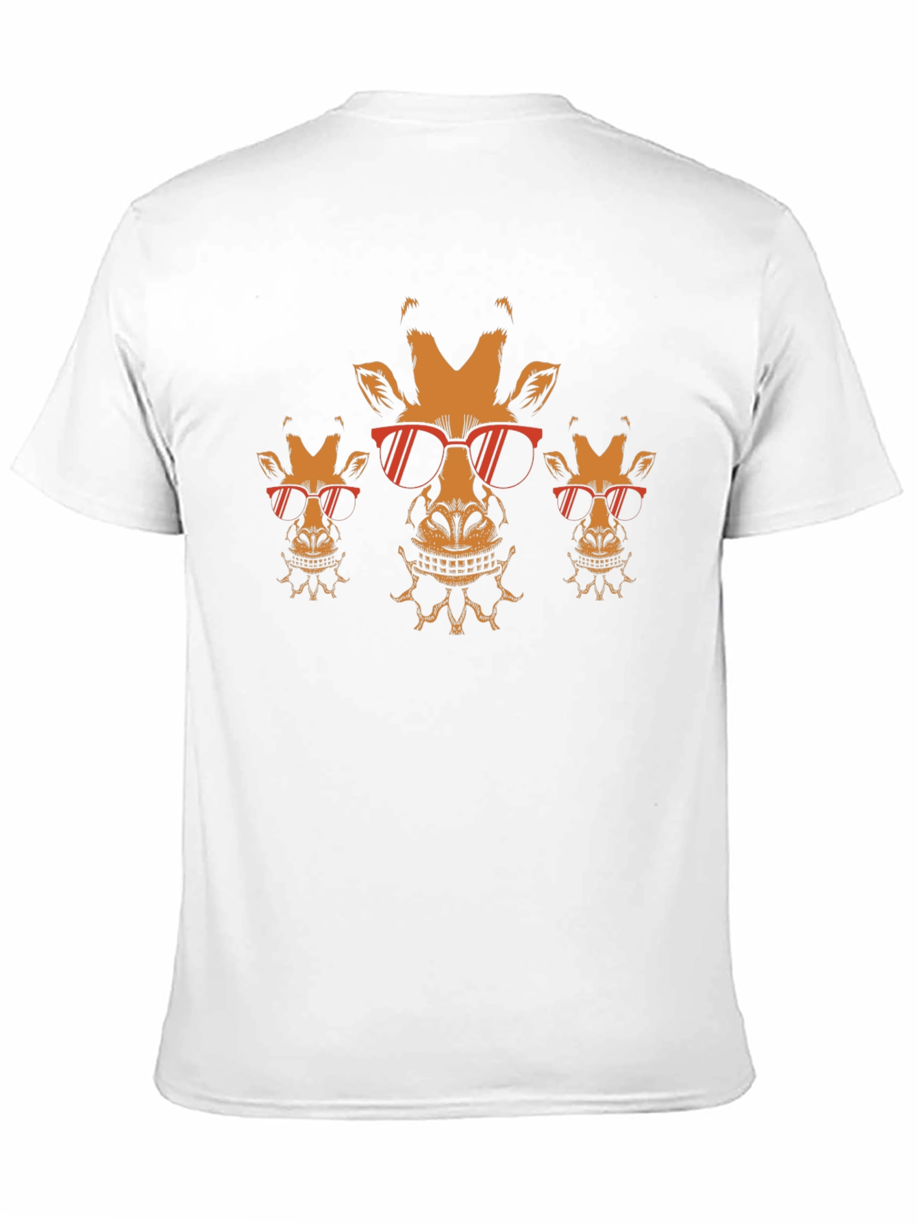 Cool Giraffe Graphic Tee - Black Cotton Blend