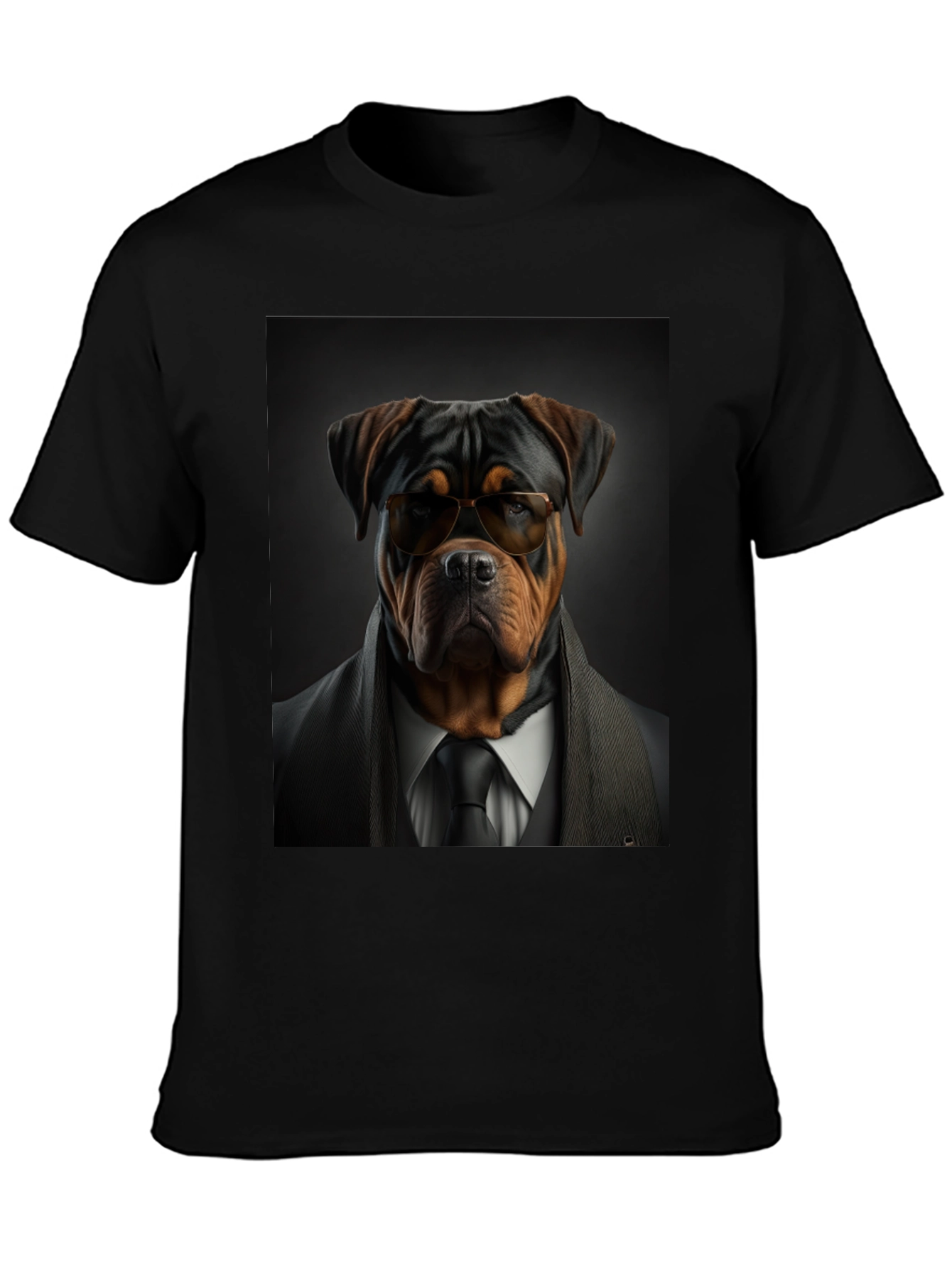 Dapper Dog Tee: Rottweiler in Suit