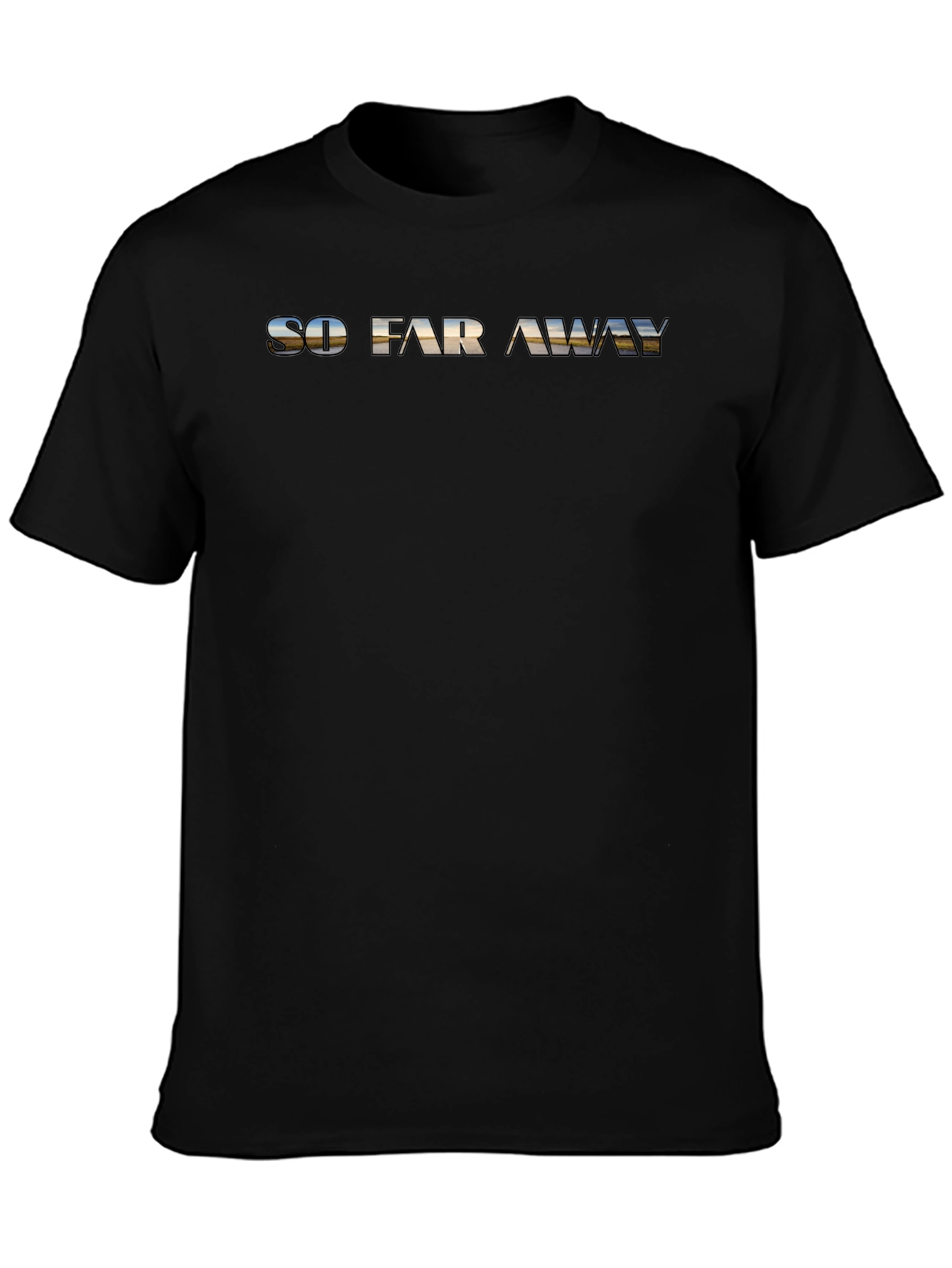 So Far Away Graphic Black T-Shirt